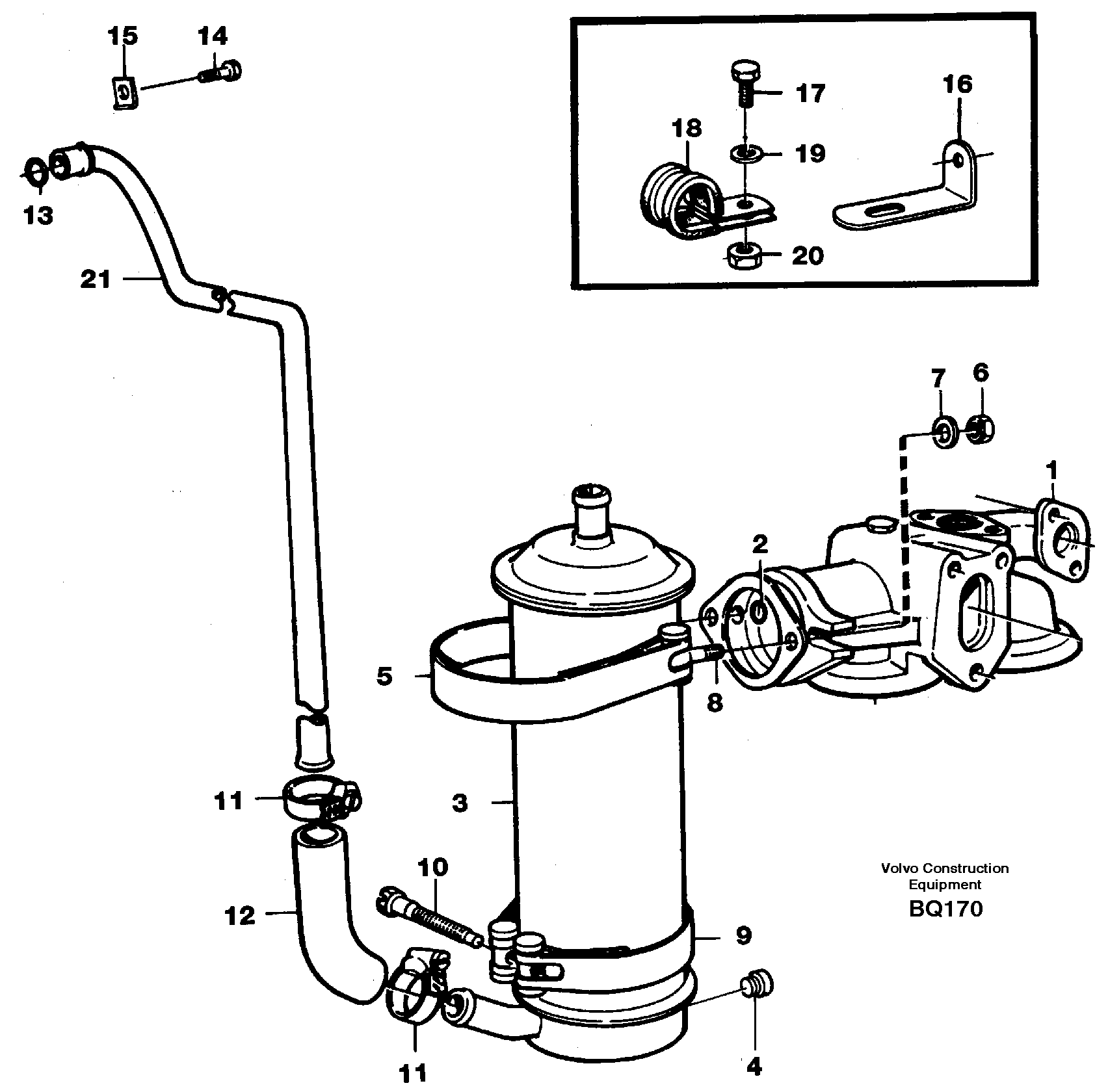 Схема запчастей Volvo A35C - 41091 Oil-cooler, oilfilter with mountings A35C SER NO 4621-, SER NO USA 60001-