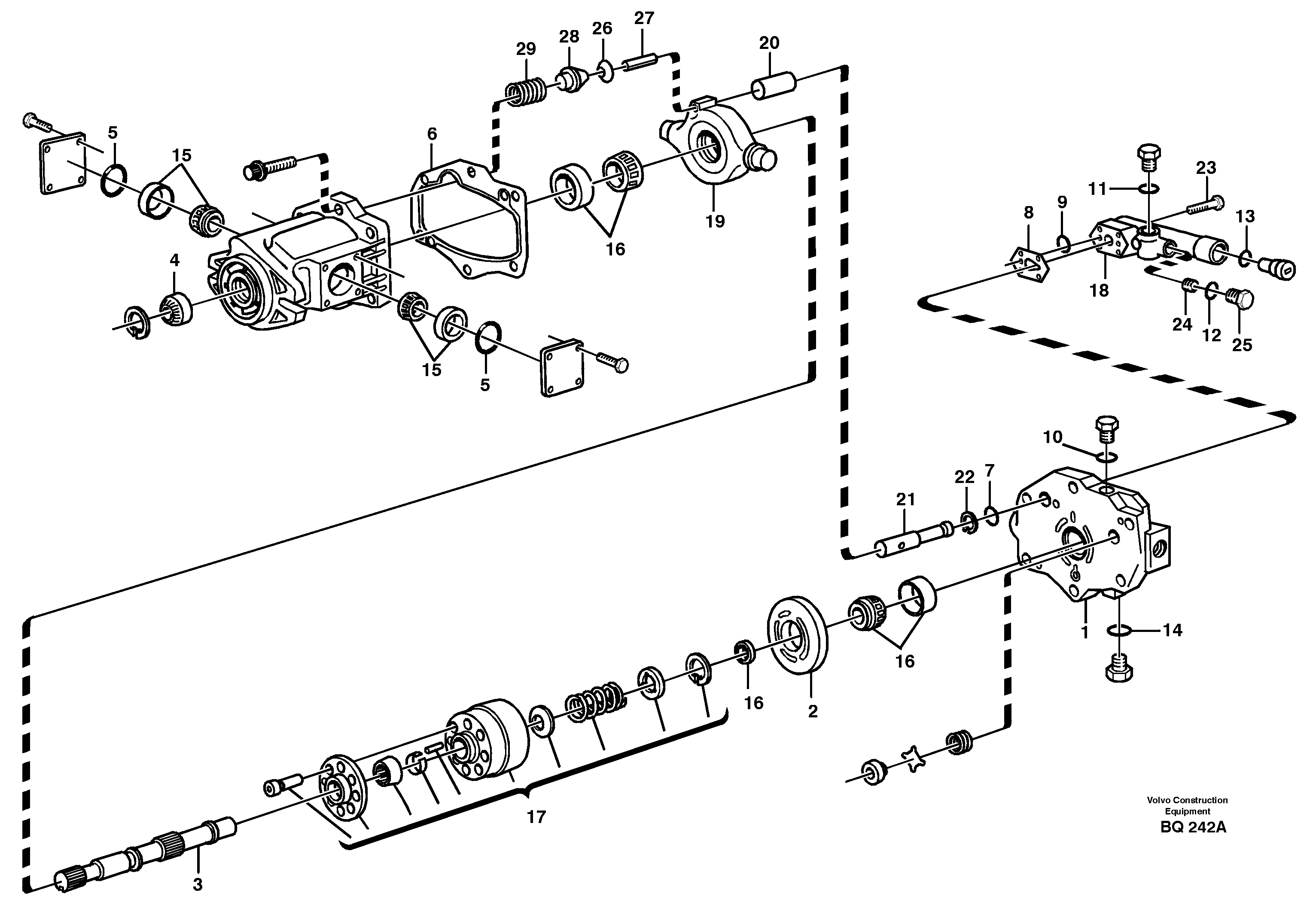 Схема запчастей Volvo A35C - 58909 Гидронасос (основной насос) A35C SER NO 4621-, SER NO USA 60001-