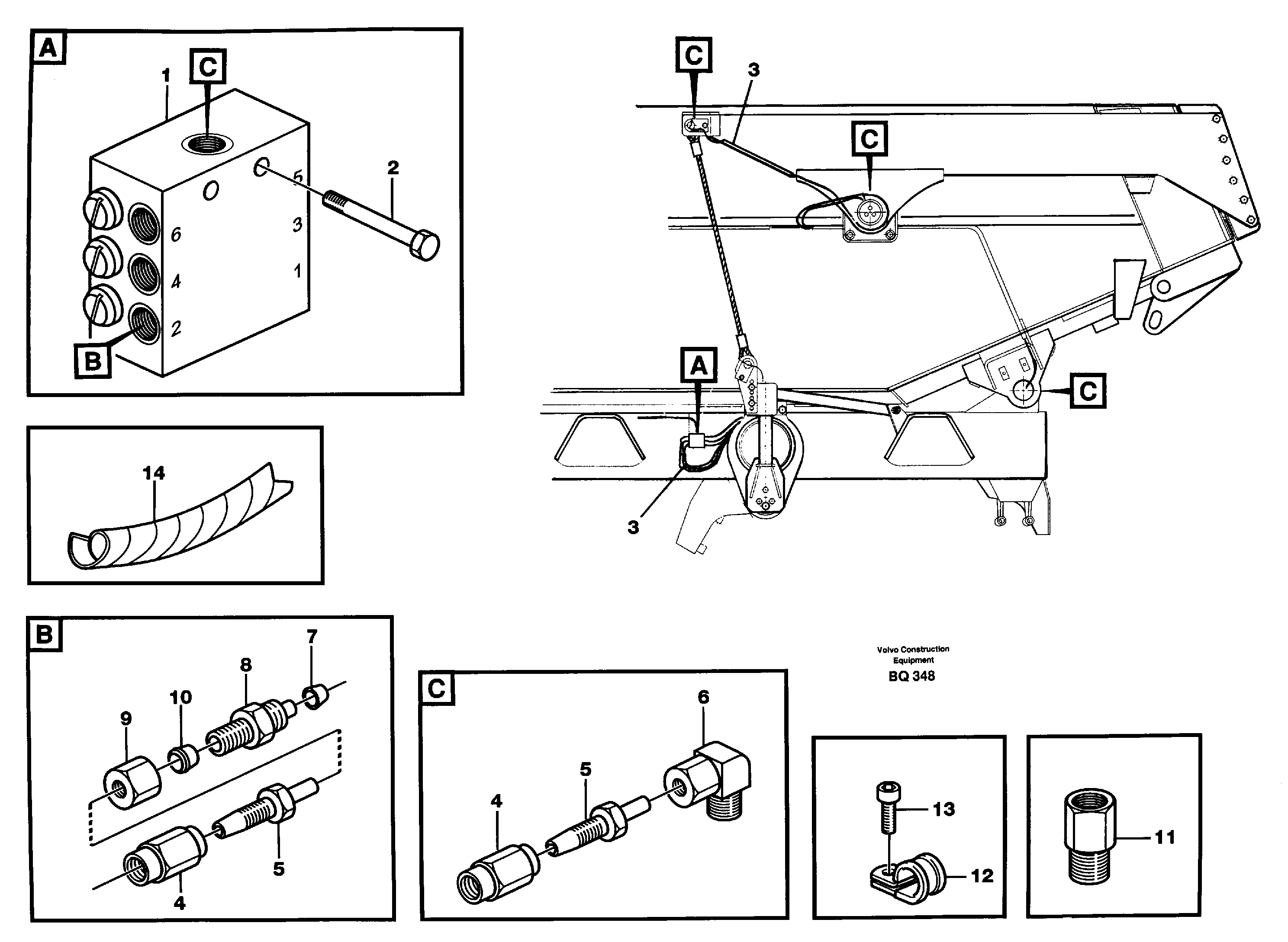 Схема запчастей Volvo A35C - 72102 Central lubrication A35C SER NO 4621-, SER NO USA 60001-