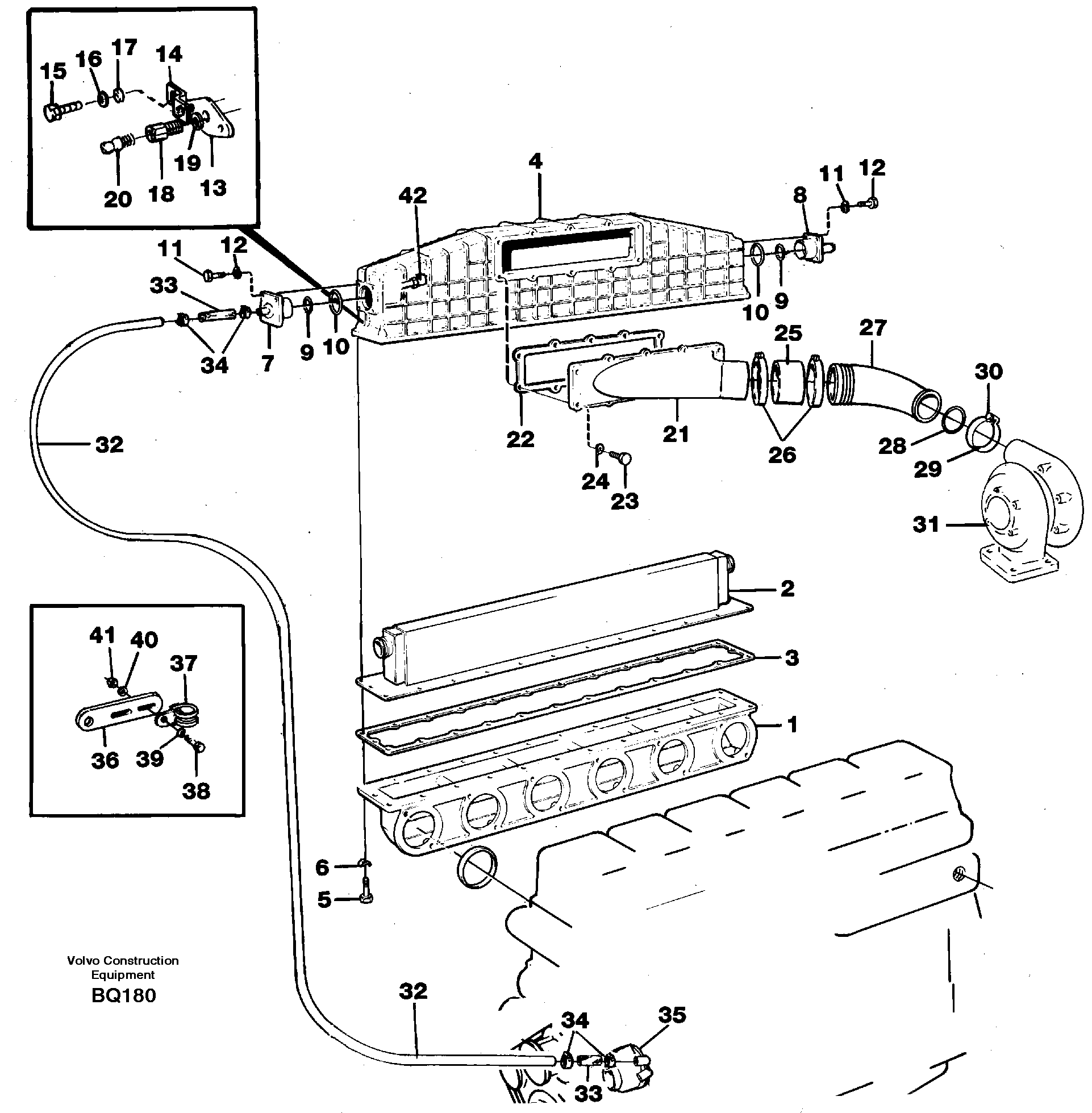 Схема запчастей Volvo A35C - 39477 Intercooler A35C SER NO 4621-, SER NO USA 60001-