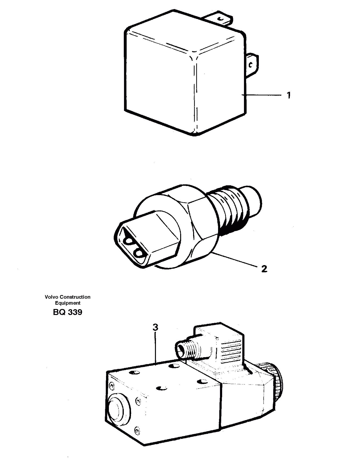 Схема запчастей Volvo A35C - 60974 Relays, sensors and solenoid valves. Referens list A35C SER NO 4621-, SER NO USA 60001-