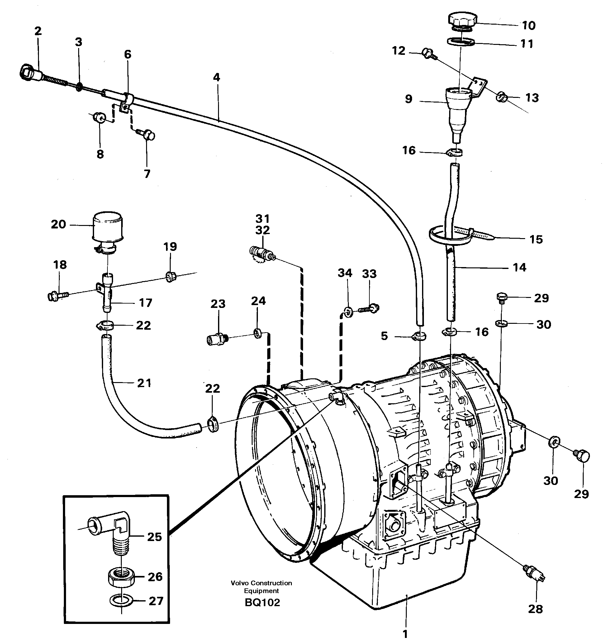 Схема запчастей Volvo A35C - 91967 Power transmission A35C SER NO 4621-, SER NO USA 60001-