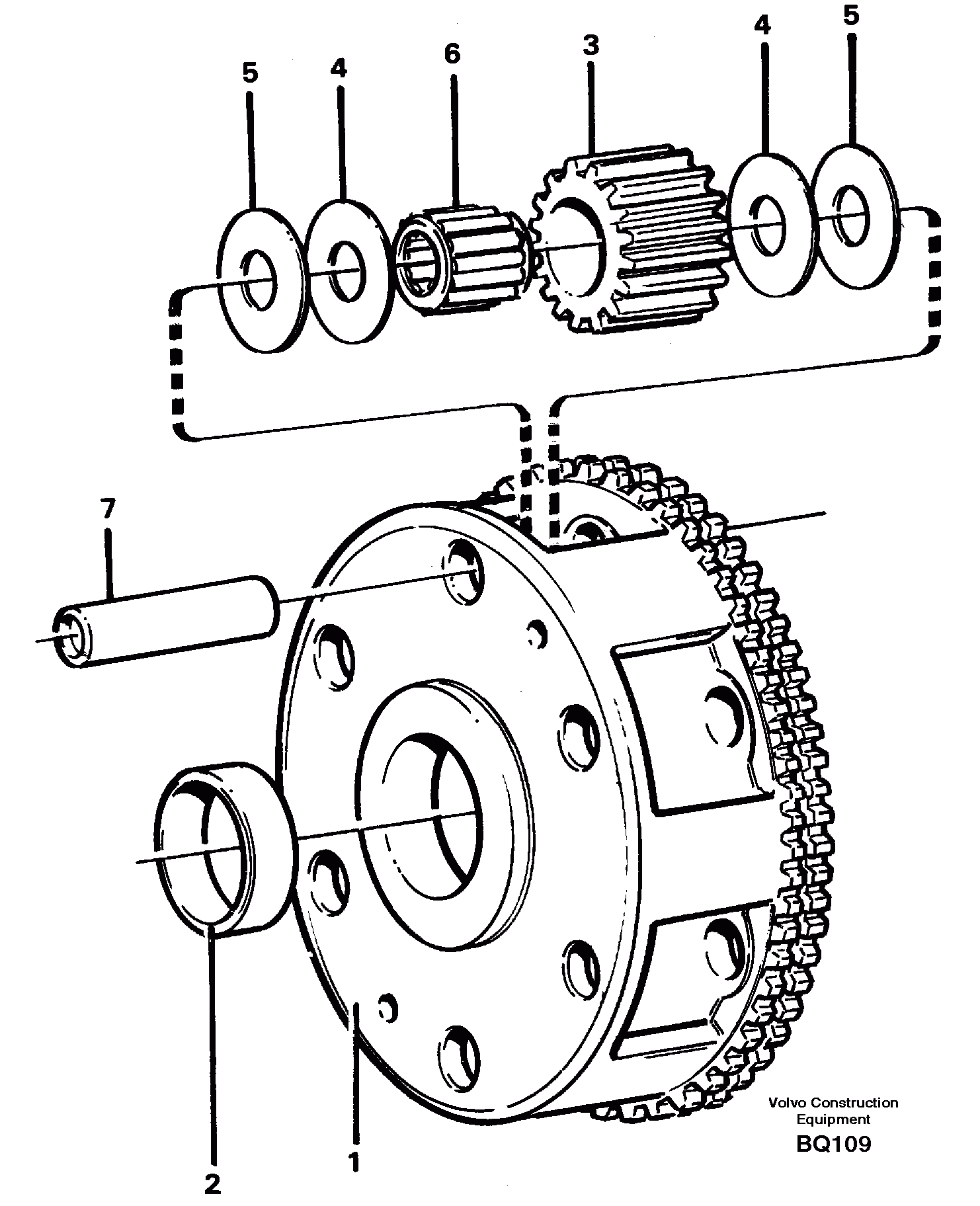 Схема запчастей Volvo A35C - 22043 Planet kit, stage 2 A35C SER NO 4621-, SER NO USA 60001-