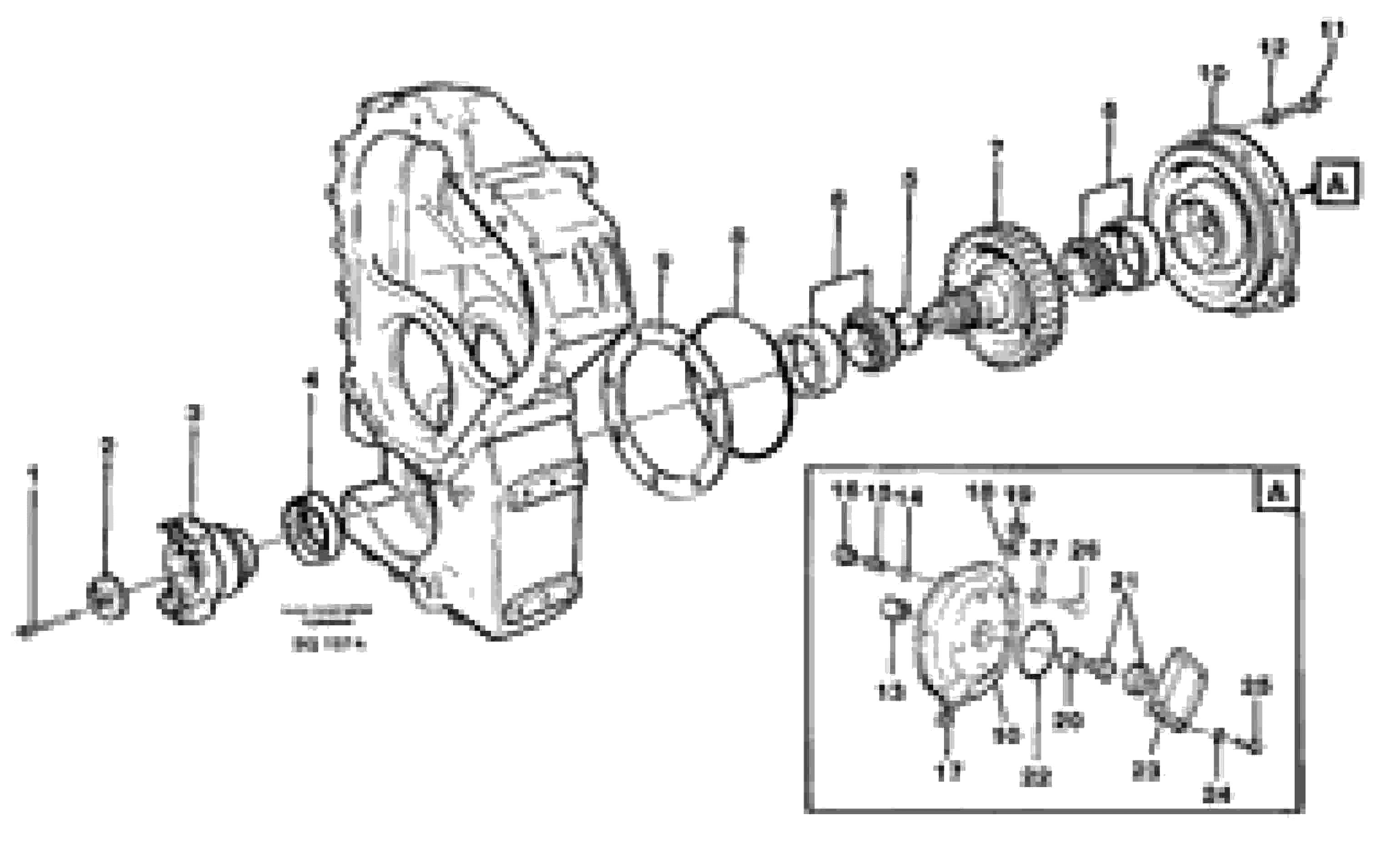 Схема запчастей Volvo A35C - 25664 Lower shaft and oil pump A35C SER NO 4621-, SER NO USA 60001-