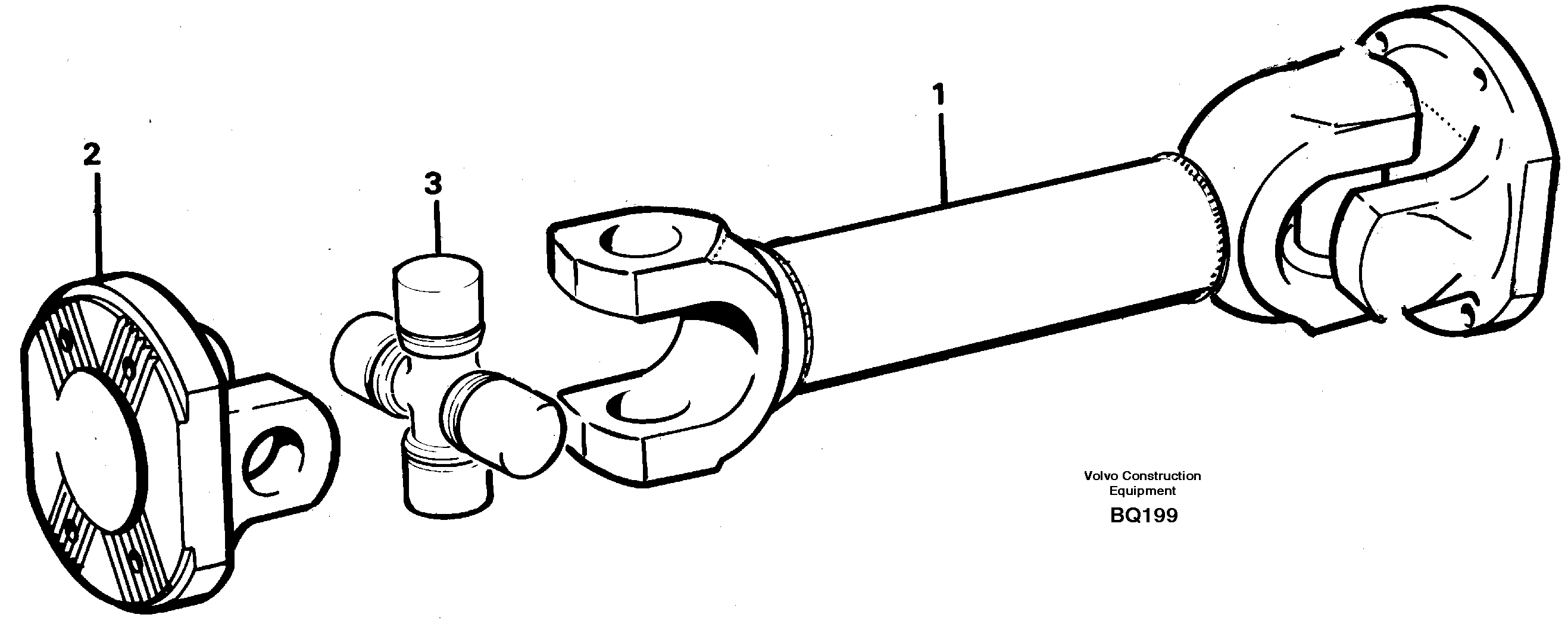 Схема запчастей Volvo A35C - 25668 Вал карданный A35C SER NO 4621-, SER NO USA 60001-
