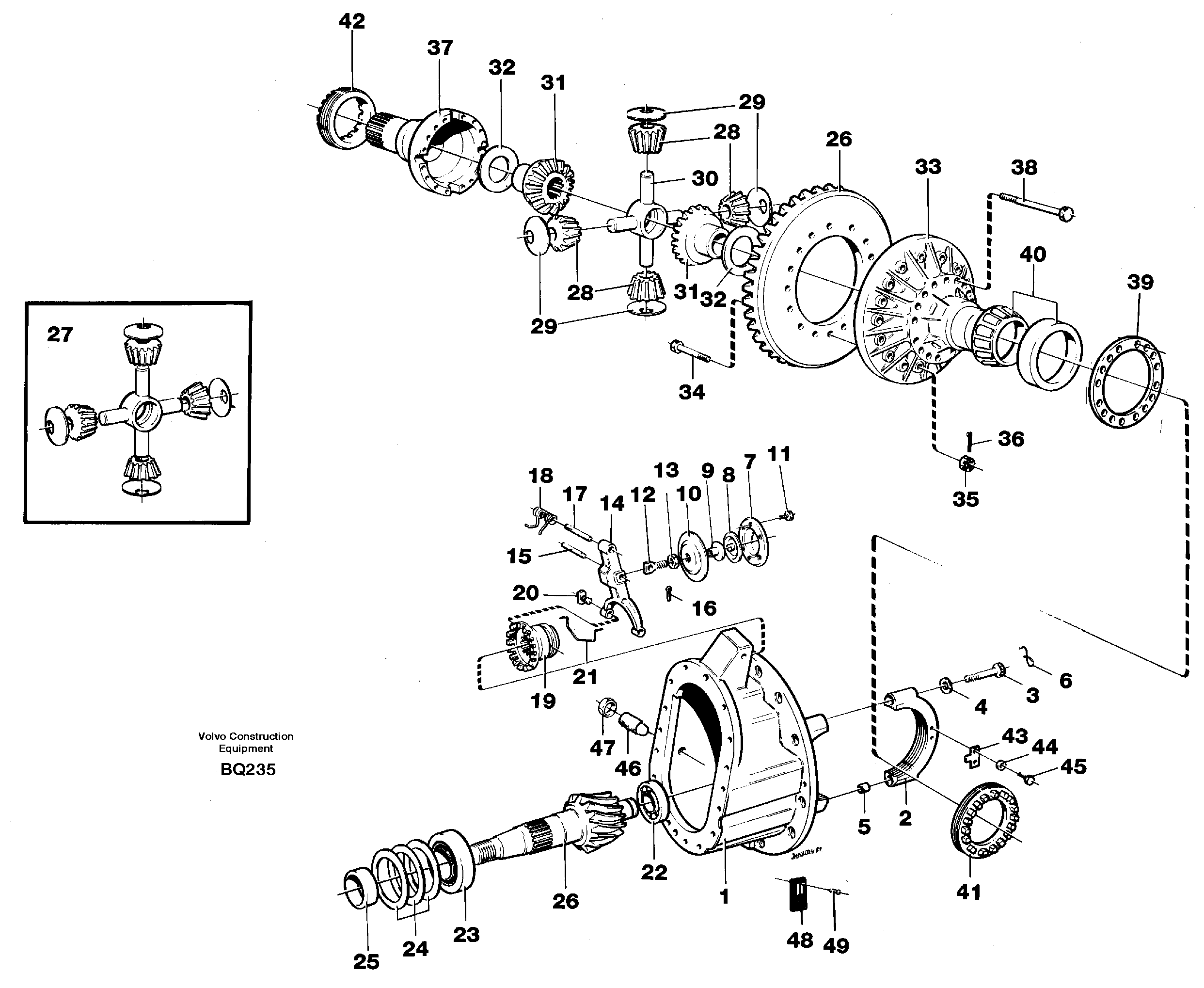 Схема запчастей Volvo A35C - 60488 Главная передача A35C SER NO 4621-, SER NO USA 60001-