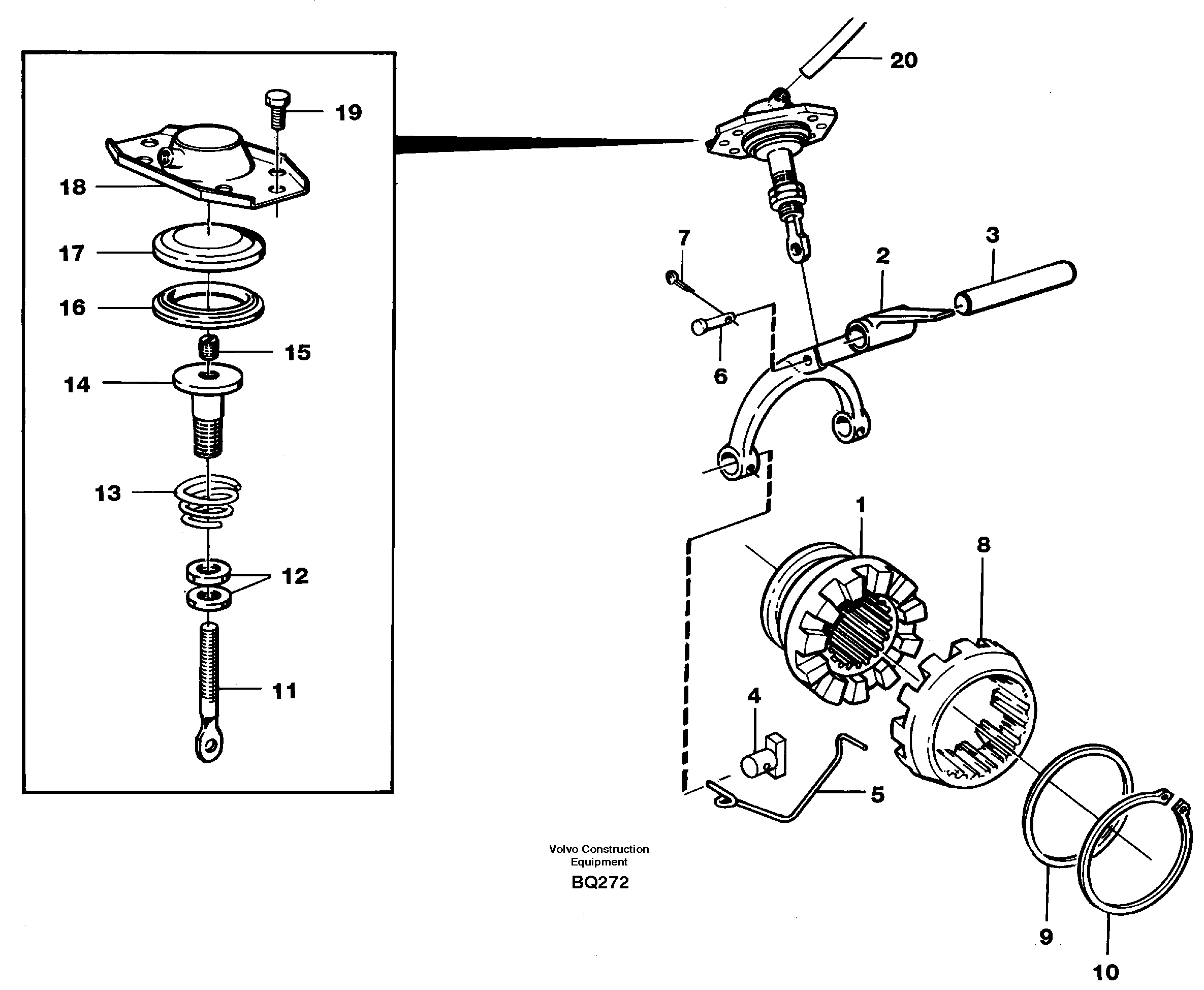 Схема запчастей Volvo A35C - 23679 Differential lock A35C SER NO 4621-, SER NO USA 60001-