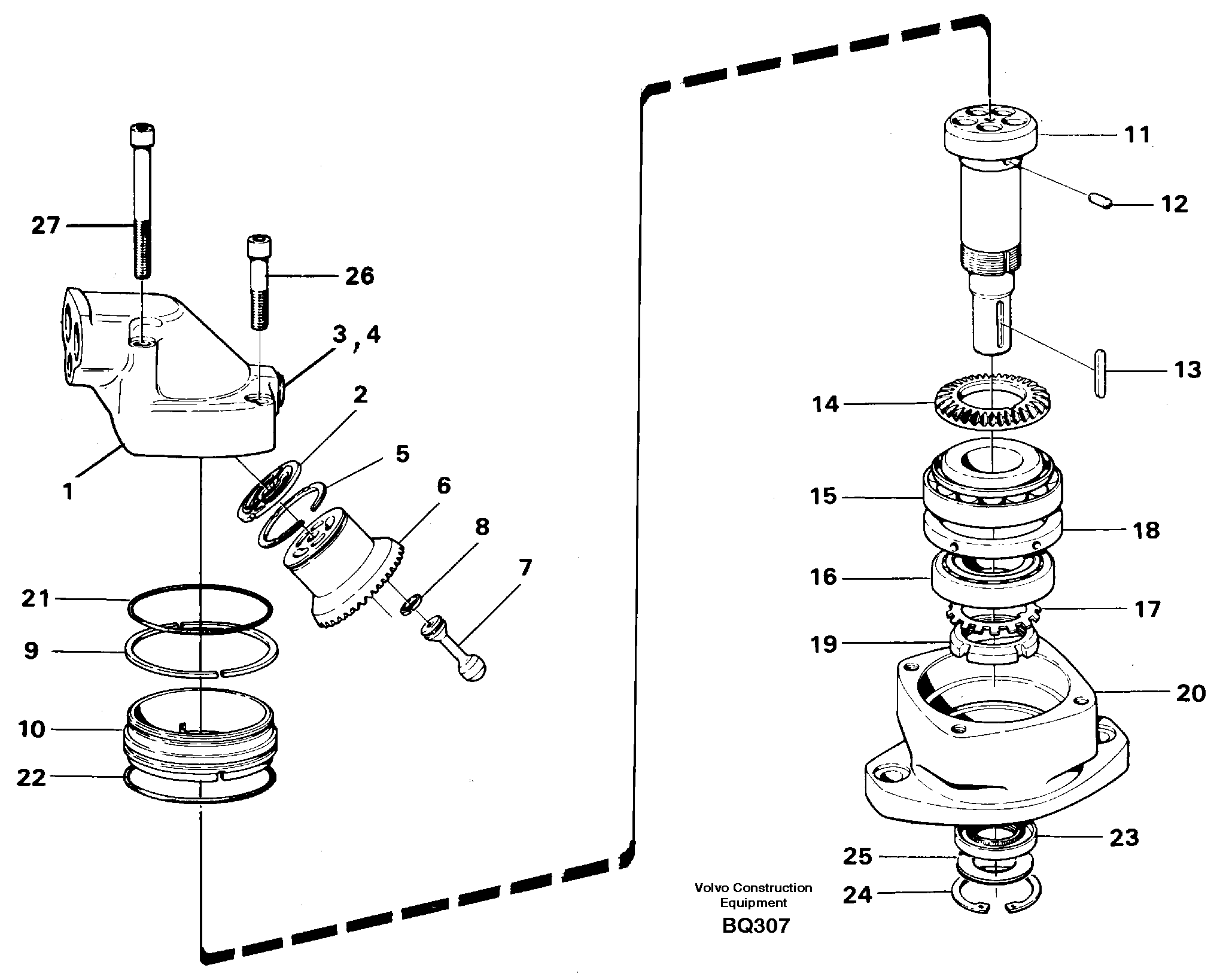 Схема запчастей Volvo A35C - 23927 Piston pump A35C SER NO 4621-, SER NO USA 60001-