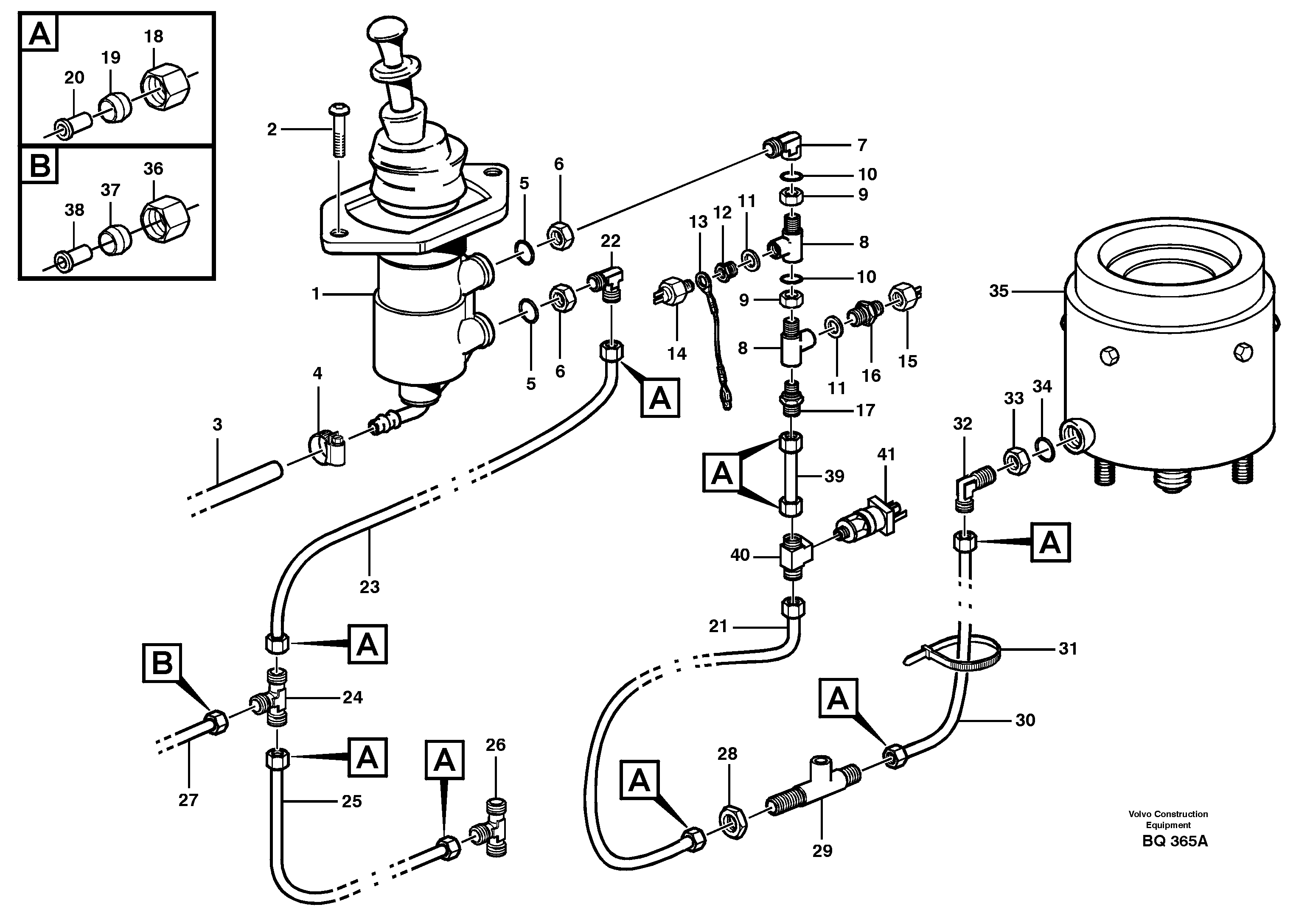 Схема запчастей Volvo A35C - 85476 Parking brake A35C SER NO 4621-, SER NO USA 60001-