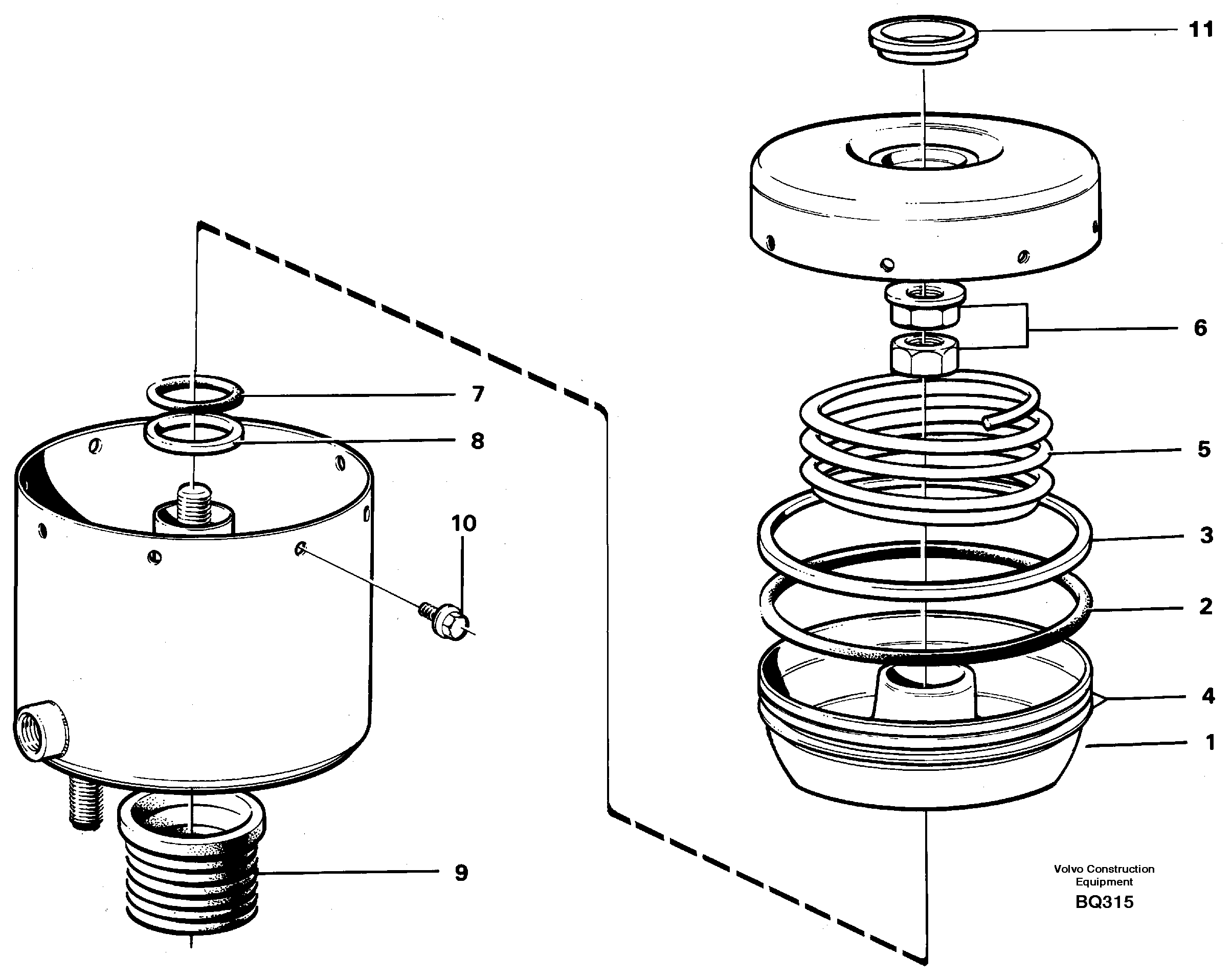 Схема запчастей Volvo A35C - 23930 Brake cylinder A35C SER NO 4621-, SER NO USA 60001-