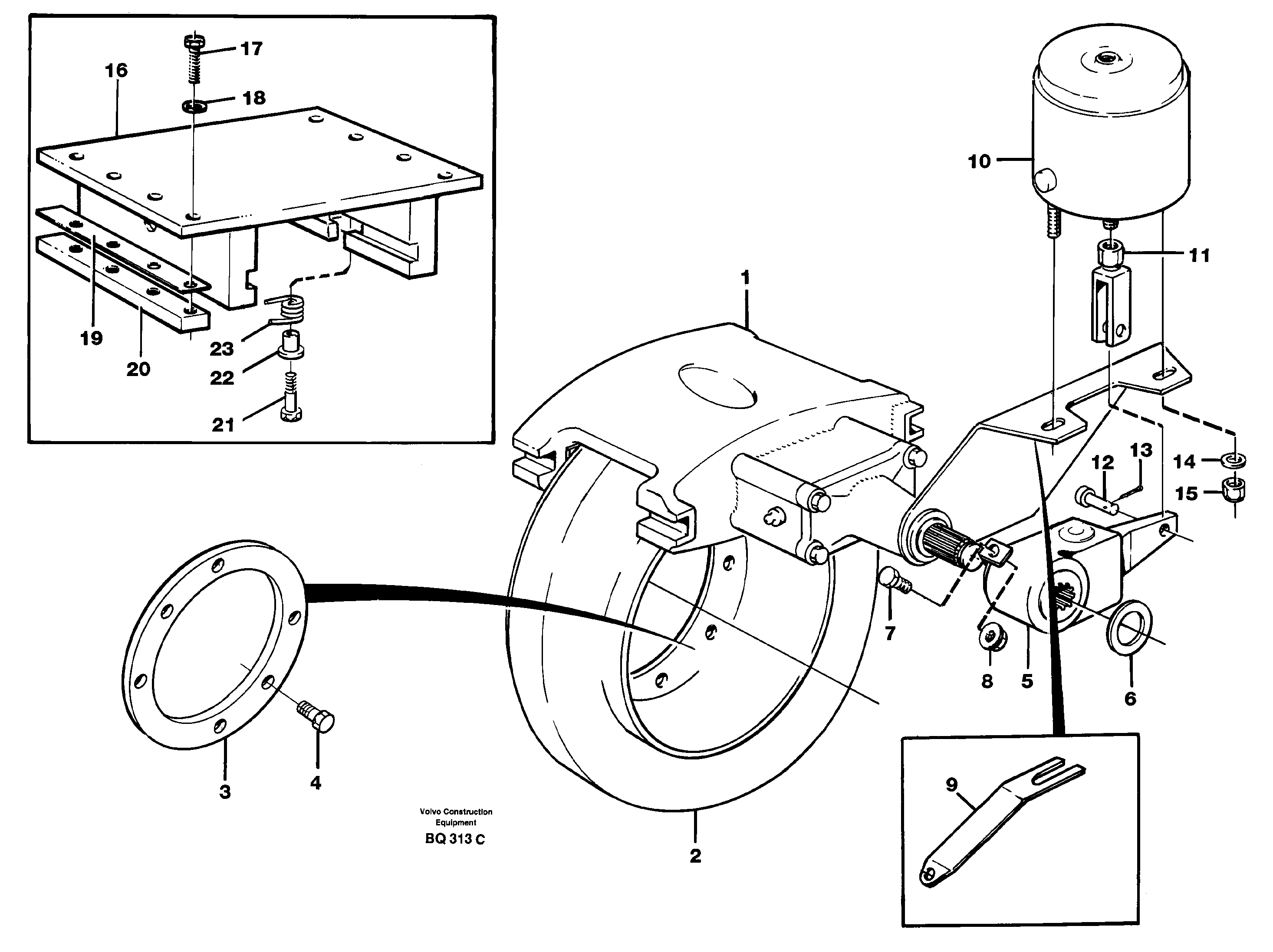 Схема запчастей Volvo A35C - 82071 Universaljoint brake A35C SER NO 4621-, SER NO USA 60001-