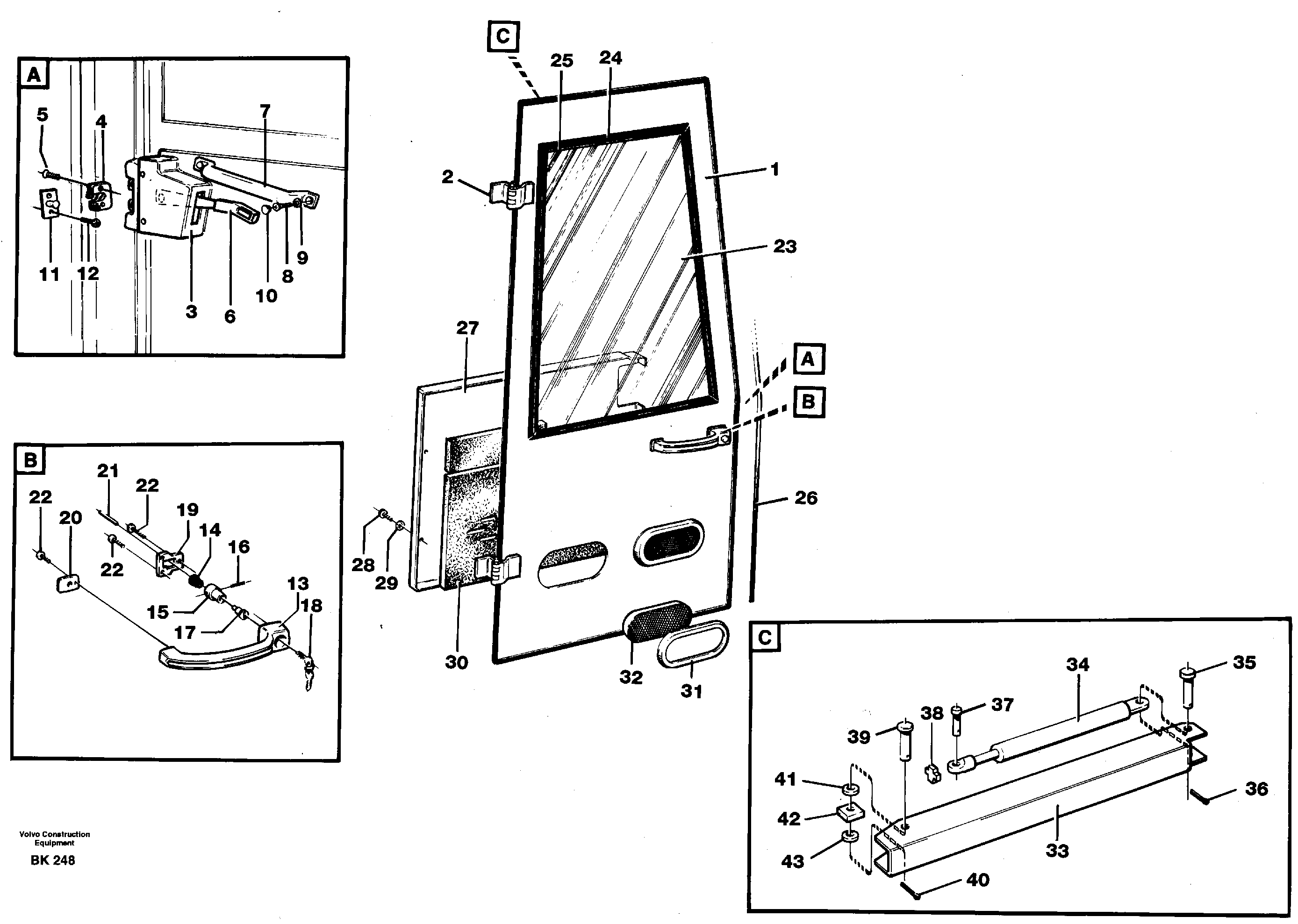 Схема запчастей Volvo A35C - 55078 Door A35C VOLVO BM VOLVO BM A35C SER NO - 4620