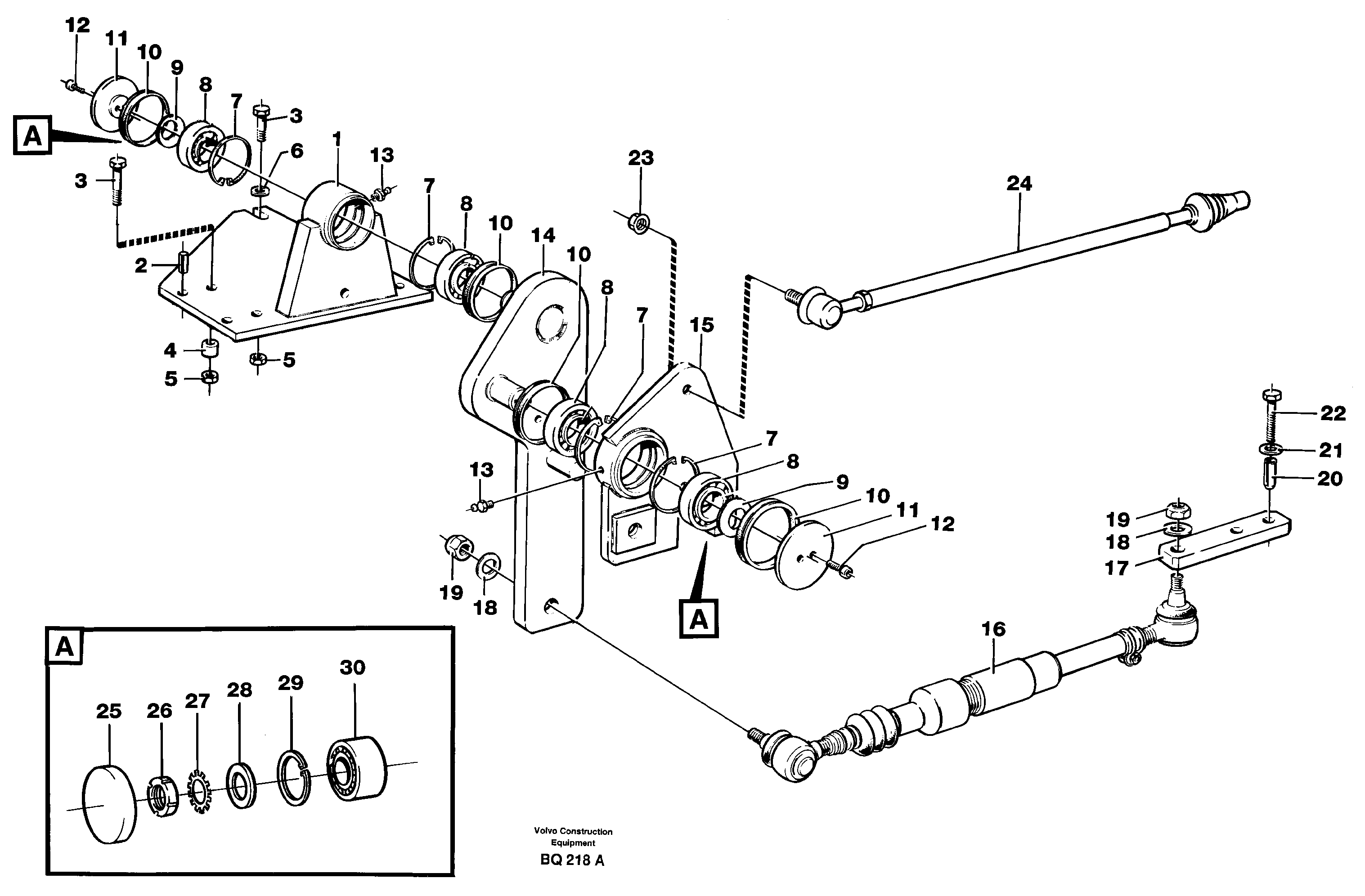 Схема запчастей Volvo A35C - 41253 Steering linkage A35C SER NO 4621-, SER NO USA 60001-