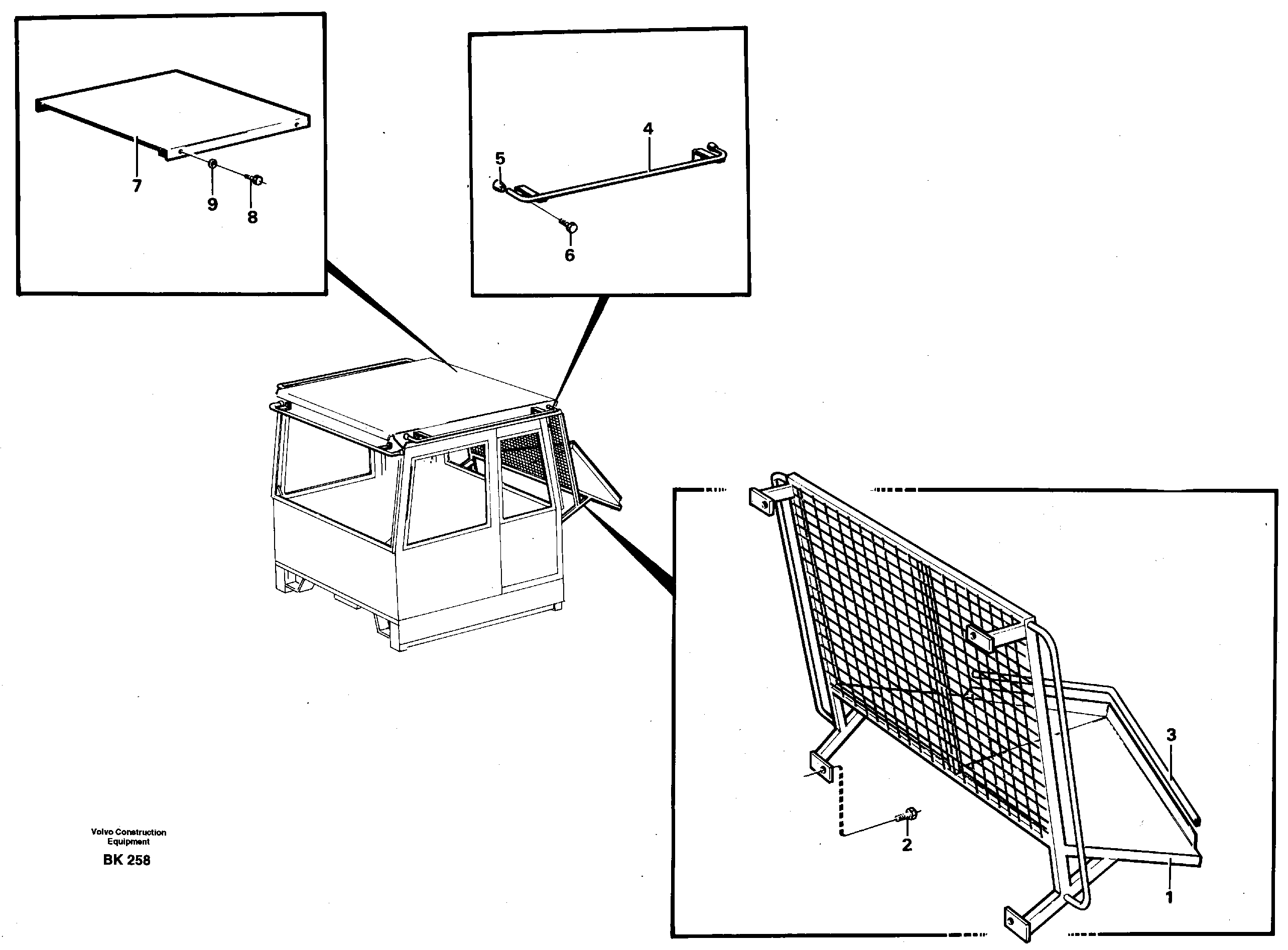 Схема запчастей Volvo A35C - 55555 Protecting roof, protective grating A35C VOLVO BM VOLVO BM A35C SER NO - 4620