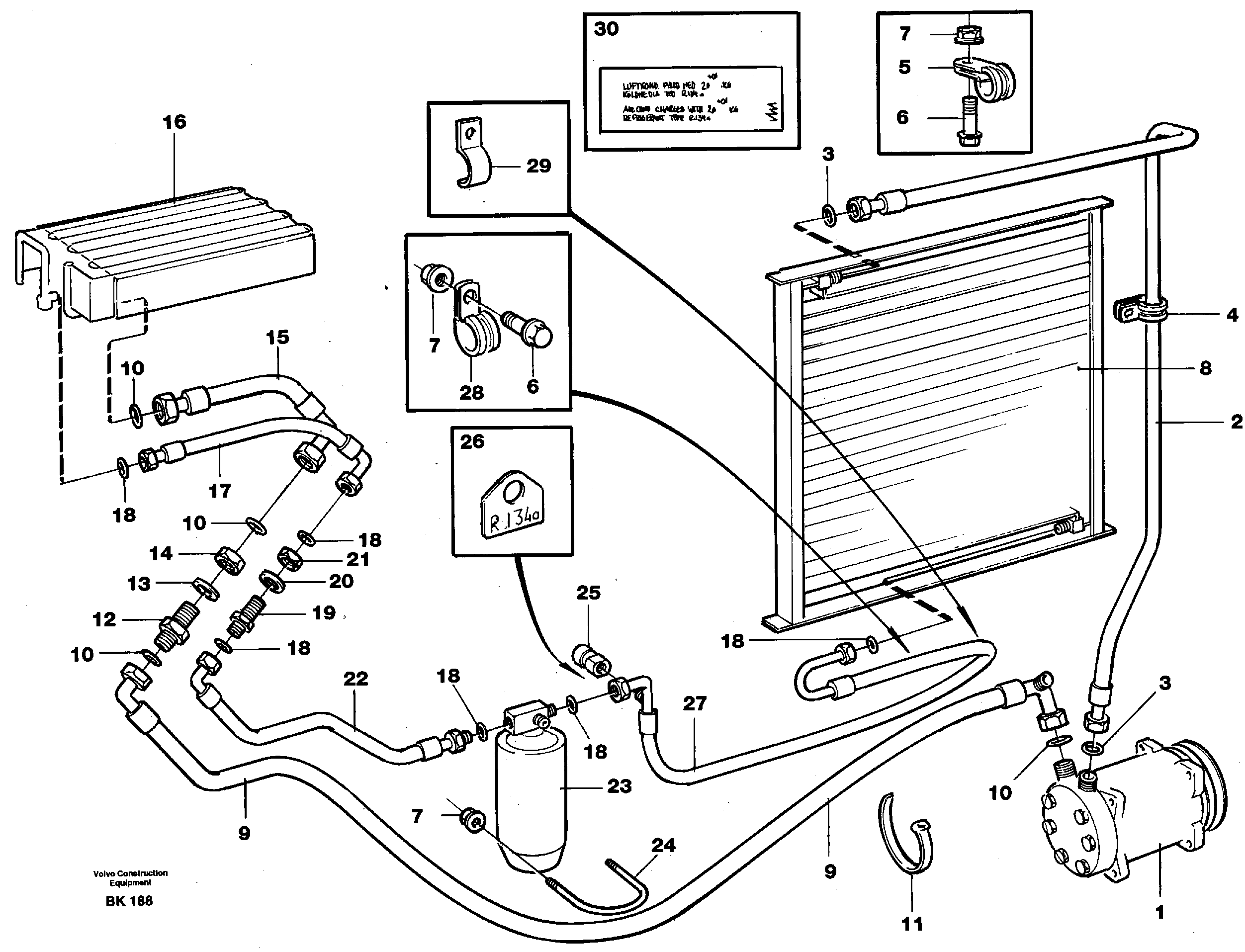 Схема запчастей Volvo A35C - 29666 Air conditioning A35C VOLVO BM VOLVO BM A35C SER NO - 4620