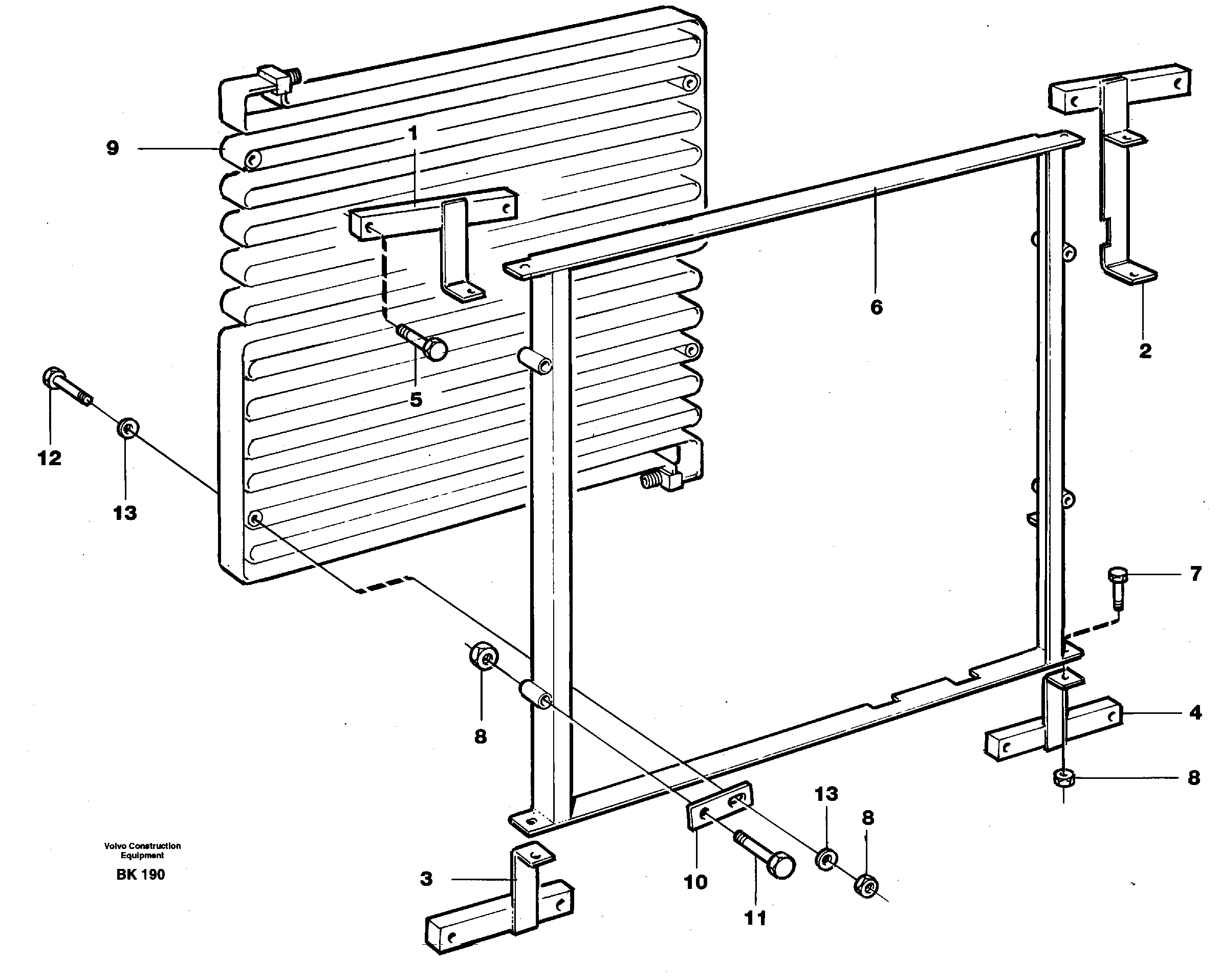 Схема запчастей Volvo A35C - 82360 Condenser divice air-condition A35C VOLVO BM VOLVO BM A35C SER NO - 4620
