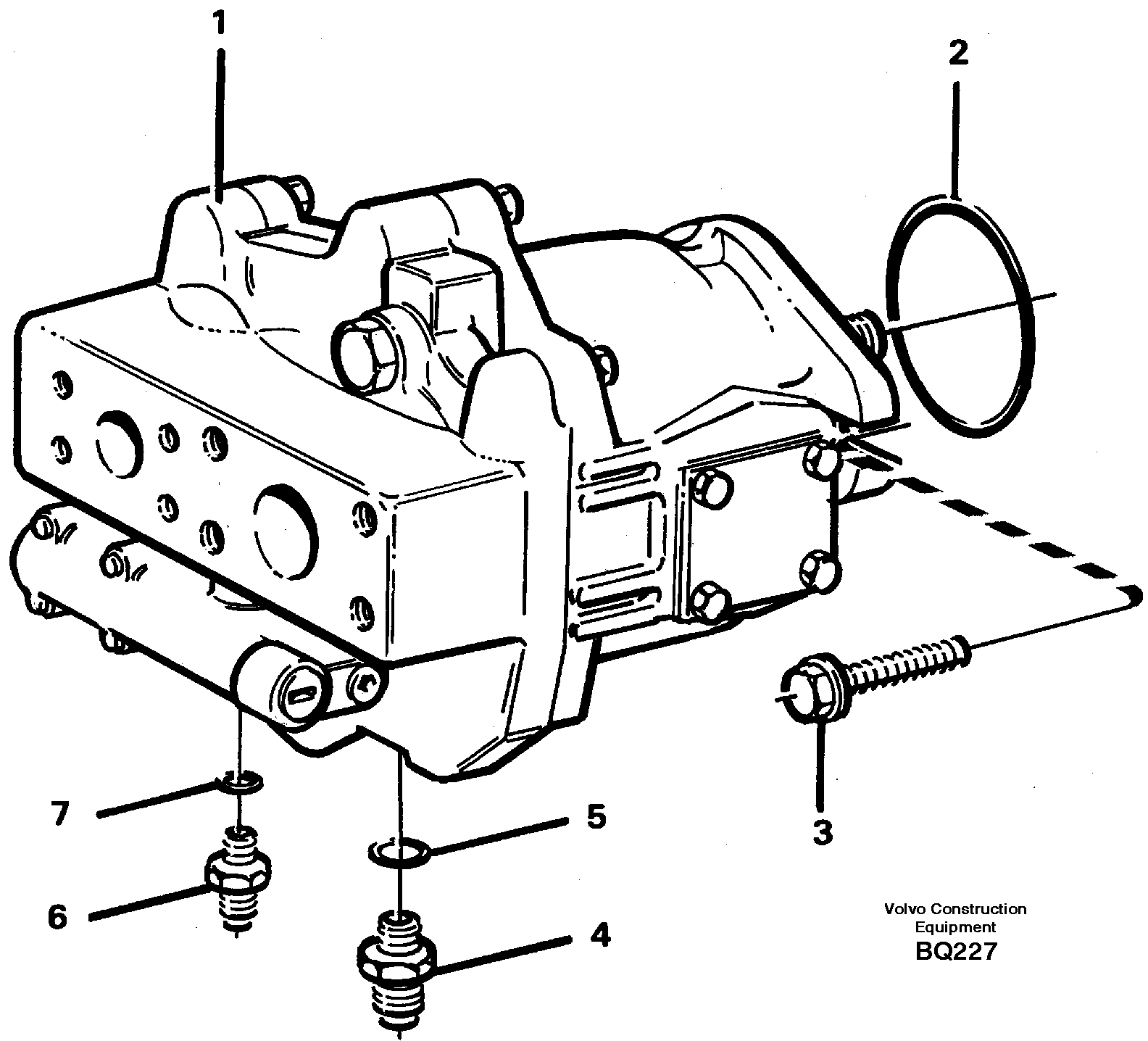 Схема запчастей Volvo A35C - 59015 Hydraulic pump with fitting parts A35C SER NO 4621-, SER NO USA 60001-