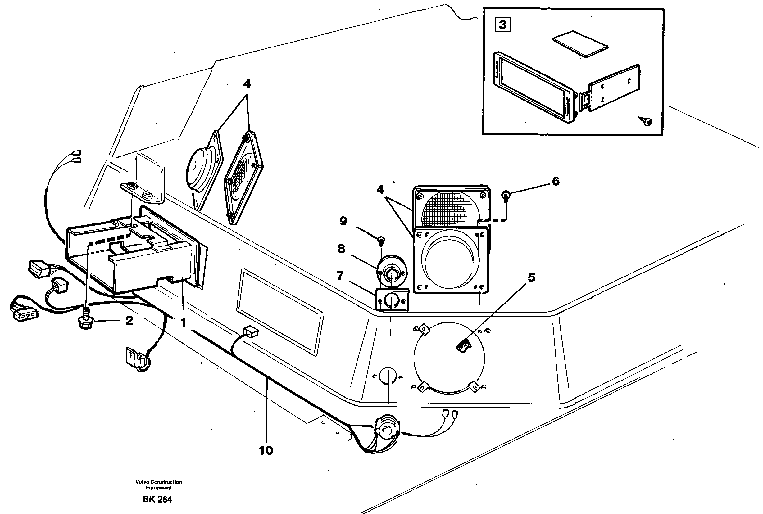 Схема запчастей Volvo A35C - 55559 Radio bracket A35C VOLVO BM VOLVO BM A35C SER NO - 4620