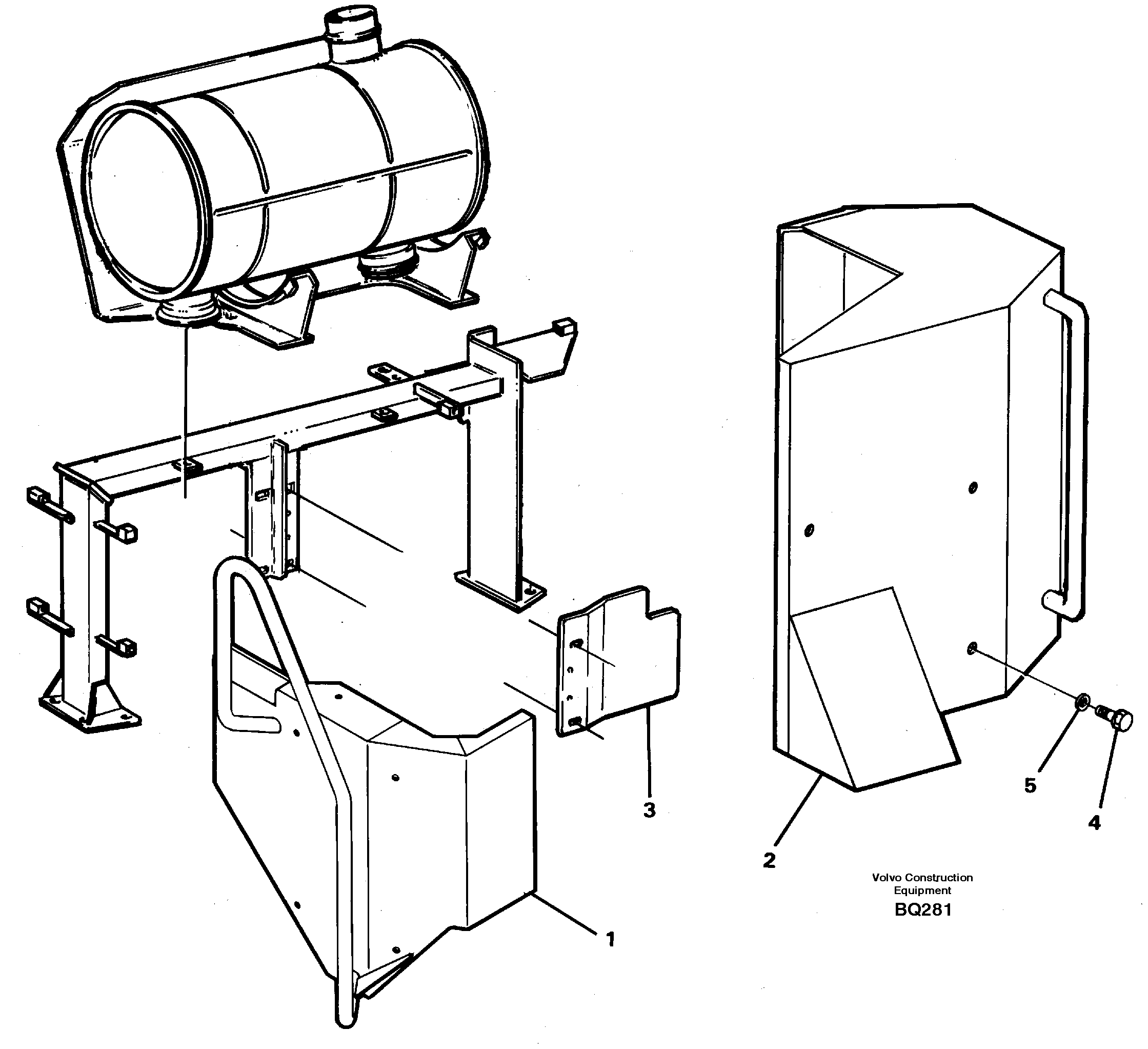 Схема запчастей Volvo A35C - 41261 Protecting plates and handrails A35C SER NO 4621-, SER NO USA 60001-