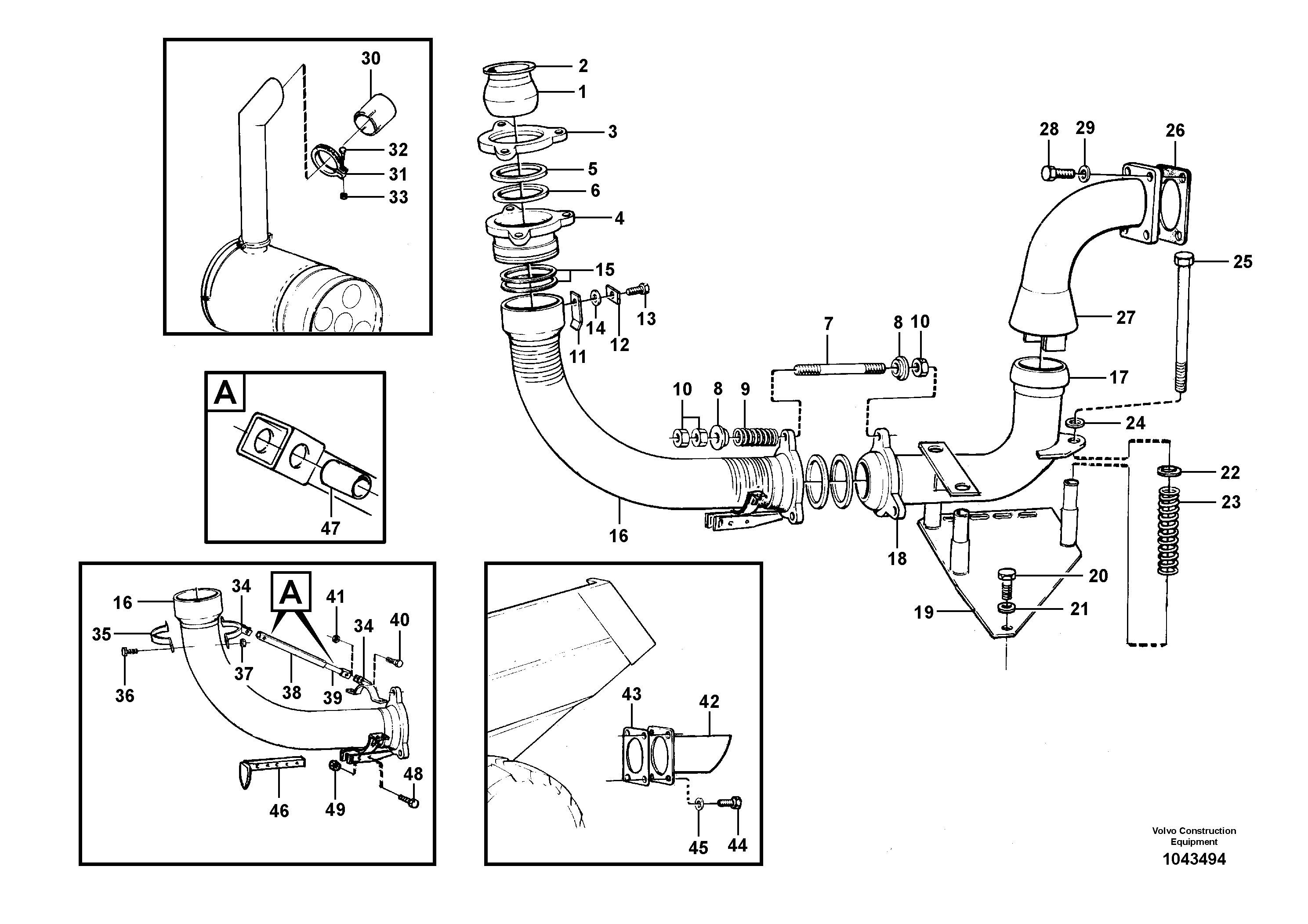 Схема запчастей Volvo A35C - 84343 Body heating A35C VOLVO BM VOLVO BM A35C SER NO - 4620