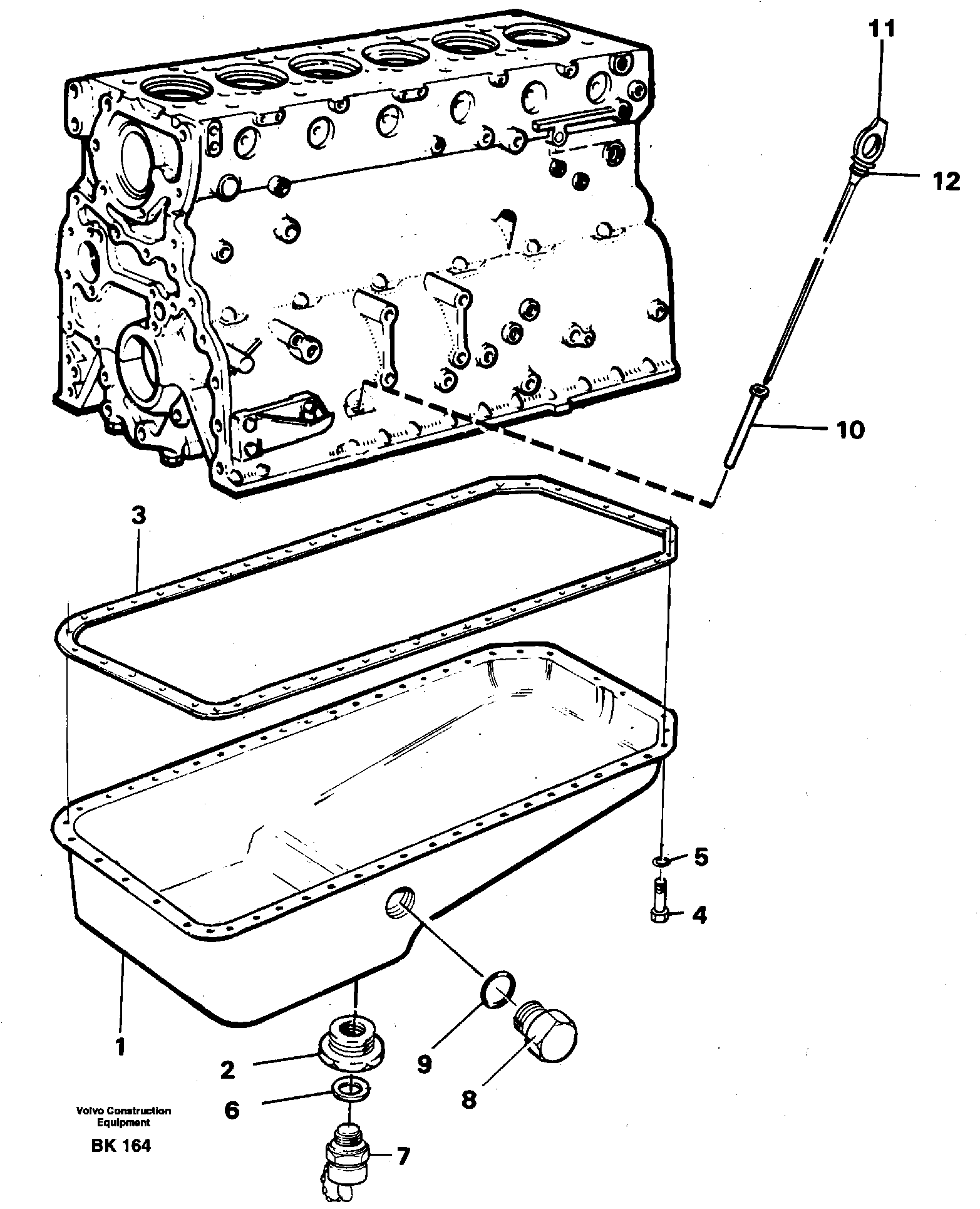 Схема запчастей Volvo A35C - 25103 Oil sump A35C VOLVO BM VOLVO BM A35C SER NO - 4620