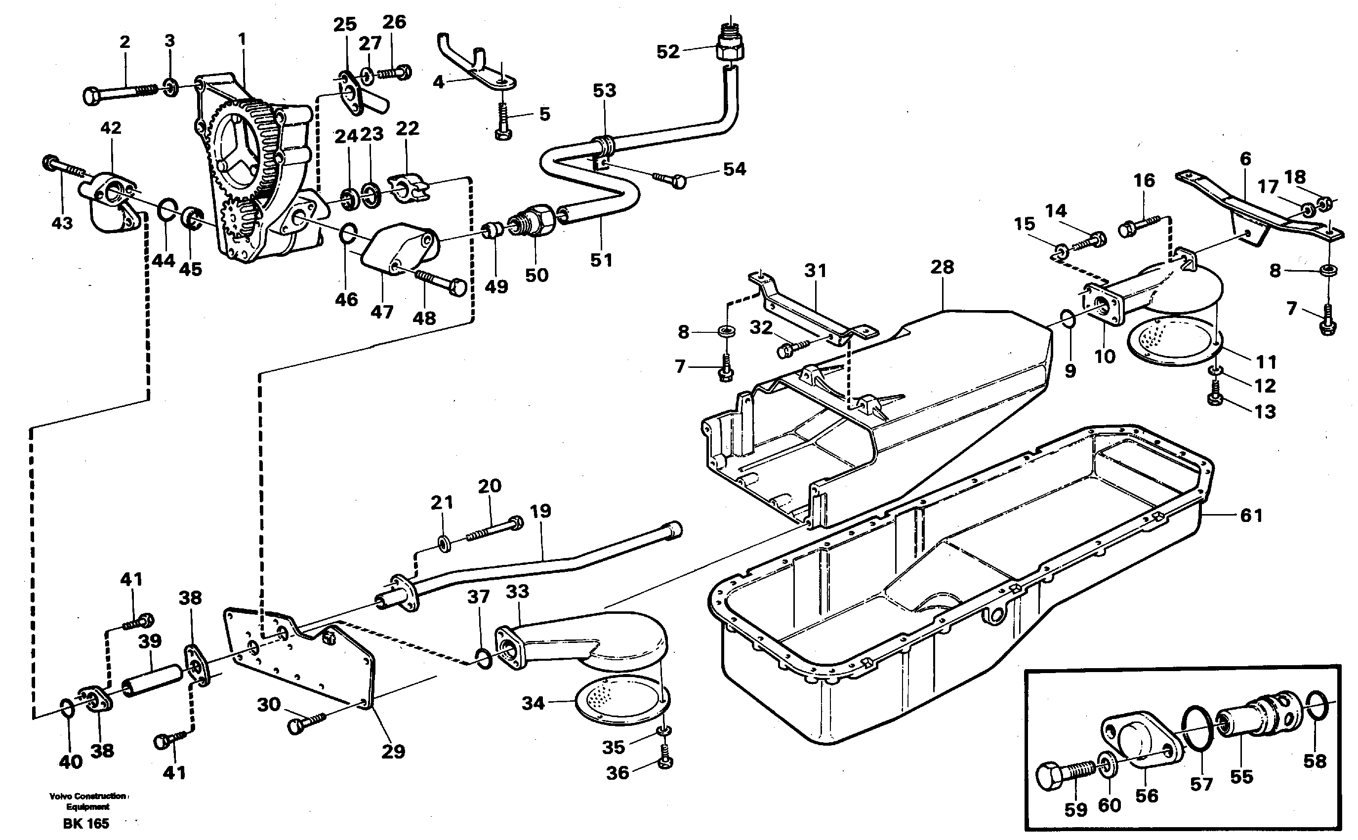 Схема запчастей Volvo A35C - 60424 Система масляной смазки A35C VOLVO BM VOLVO BM A35C SER NO - 4620