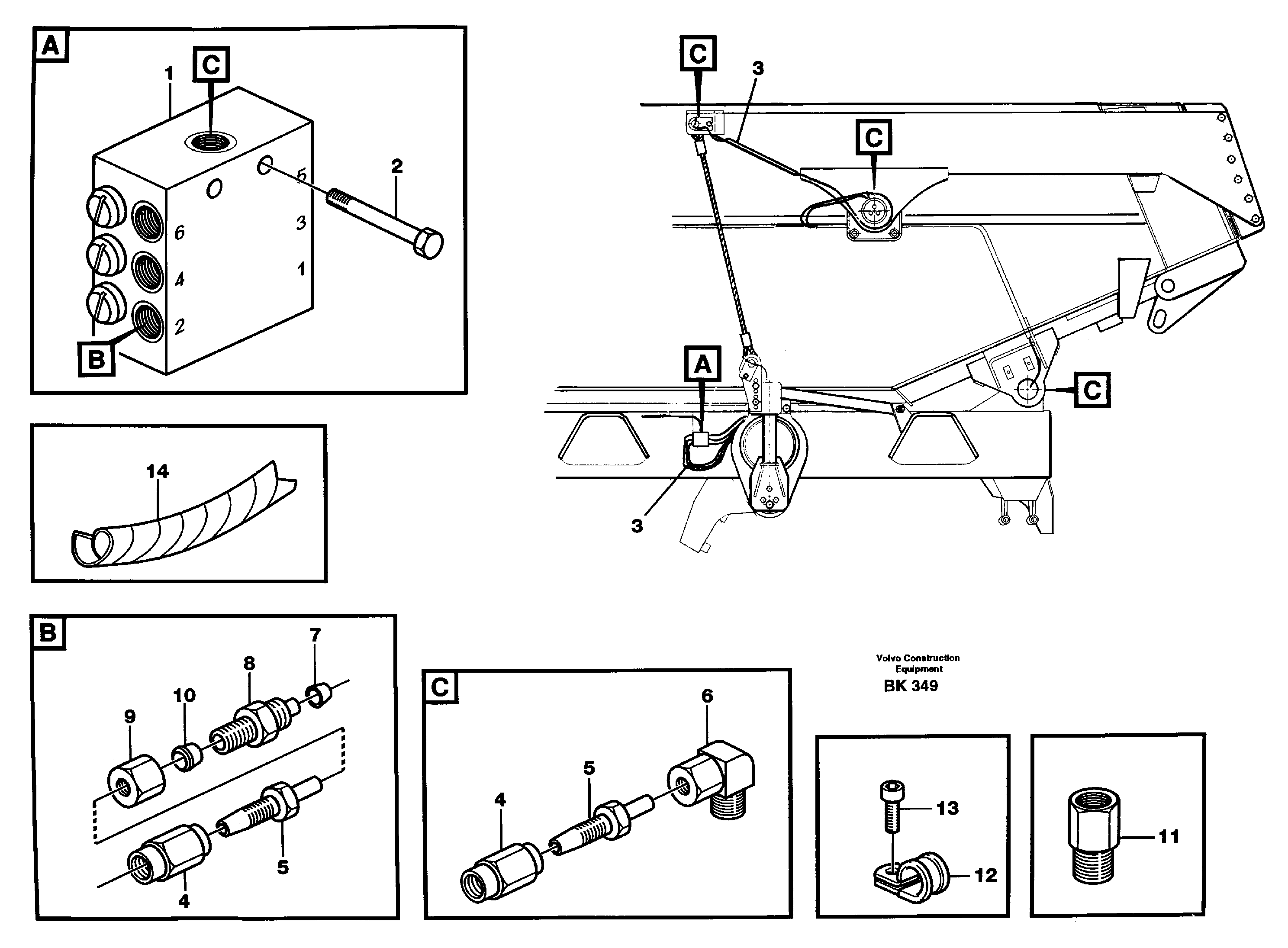 Схема запчастей Volvo A35C - 21856 Central lubrication A35C VOLVO BM VOLVO BM A35C SER NO - 4620