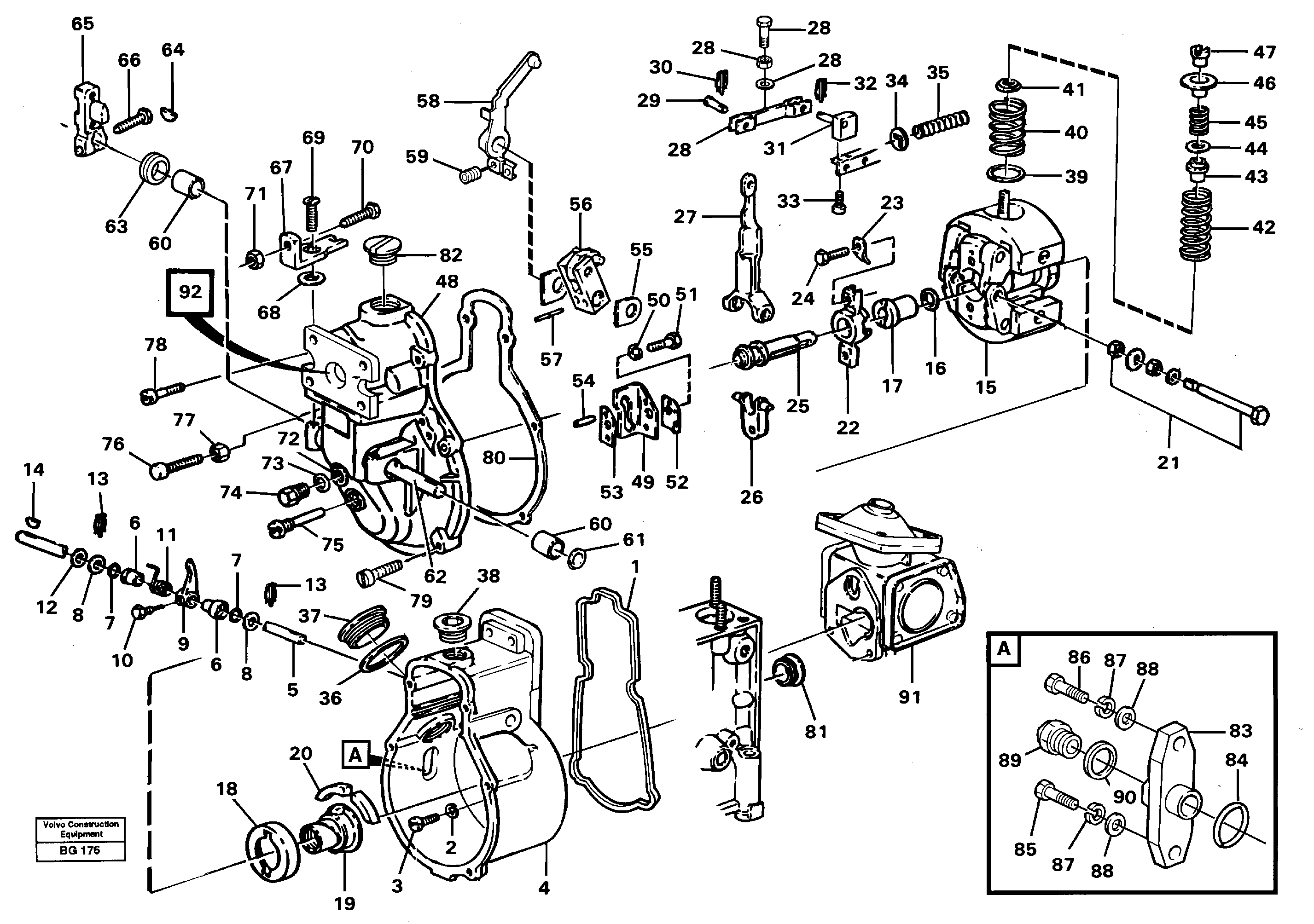 Схема запчастей Volvo A40 - 59797 Centrifugal governor A40 VOLVO BM VOLVO BM A40 SER NO - 1151/- 60026
