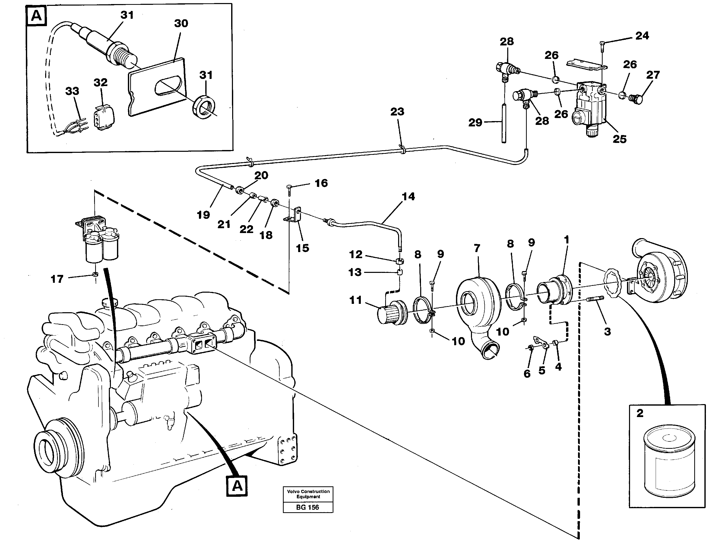 Схема запчастей Volvo A40 - 85033 Exhaust brake A40 VOLVO BM VOLVO BM A40 SER NO - 1151/- 60026