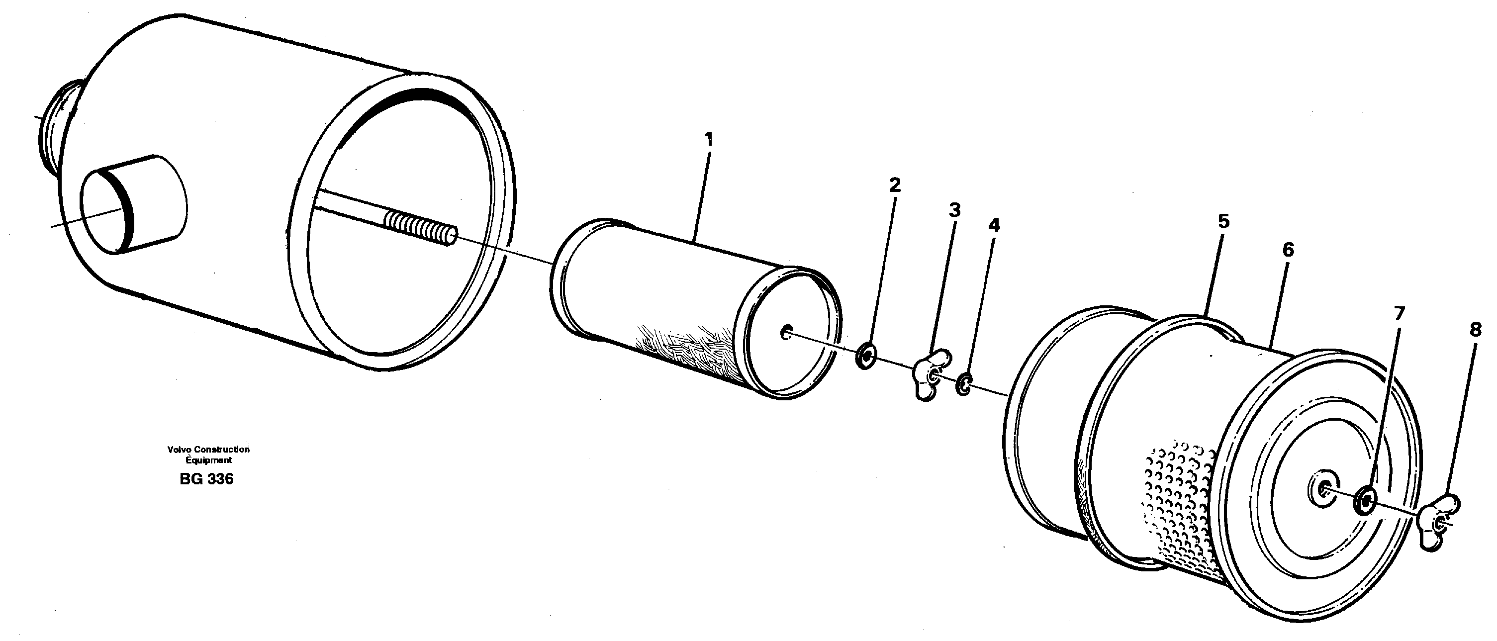 Схема запчастей Volvo A40 - 21132 Фильтр воздушный A40 VOLVO BM VOLVO BM A40 SER NO - 1151/- 60026