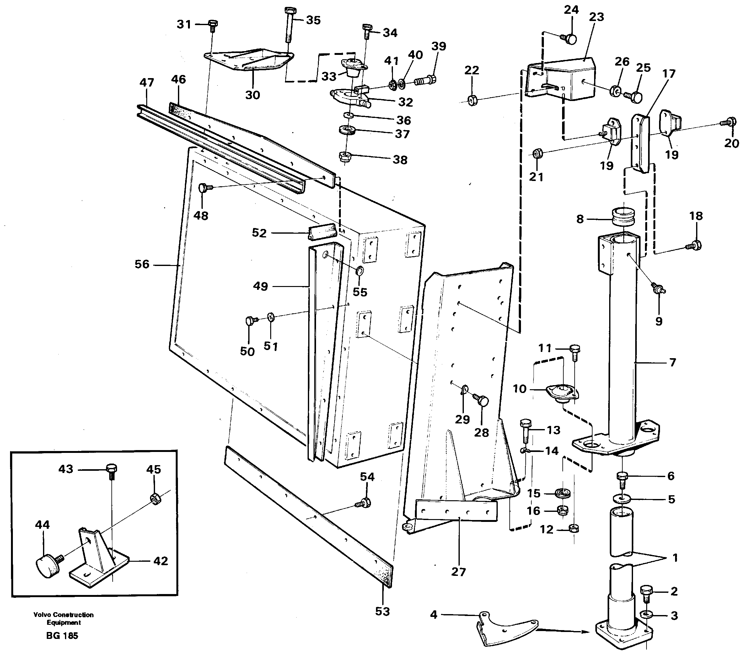 Схема запчастей Volvo A40 - 87892 Radiator mounting A40 VOLVO BM VOLVO BM A40 SER NO - 1151/- 60026