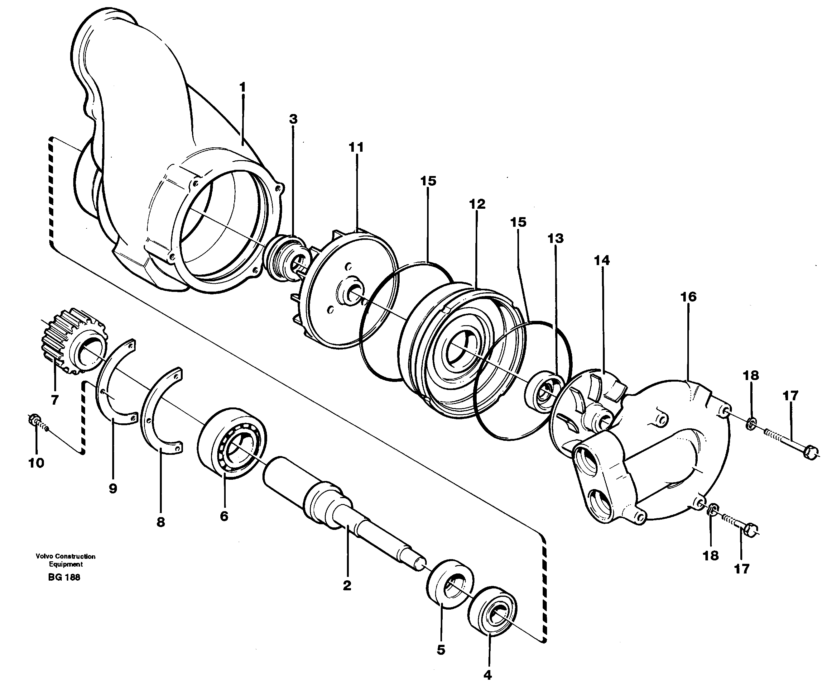 Схема запчастей Volvo A40 - 21396 Водяной насос A40 VOLVO BM VOLVO BM A40 SER NO - 1151/- 60026