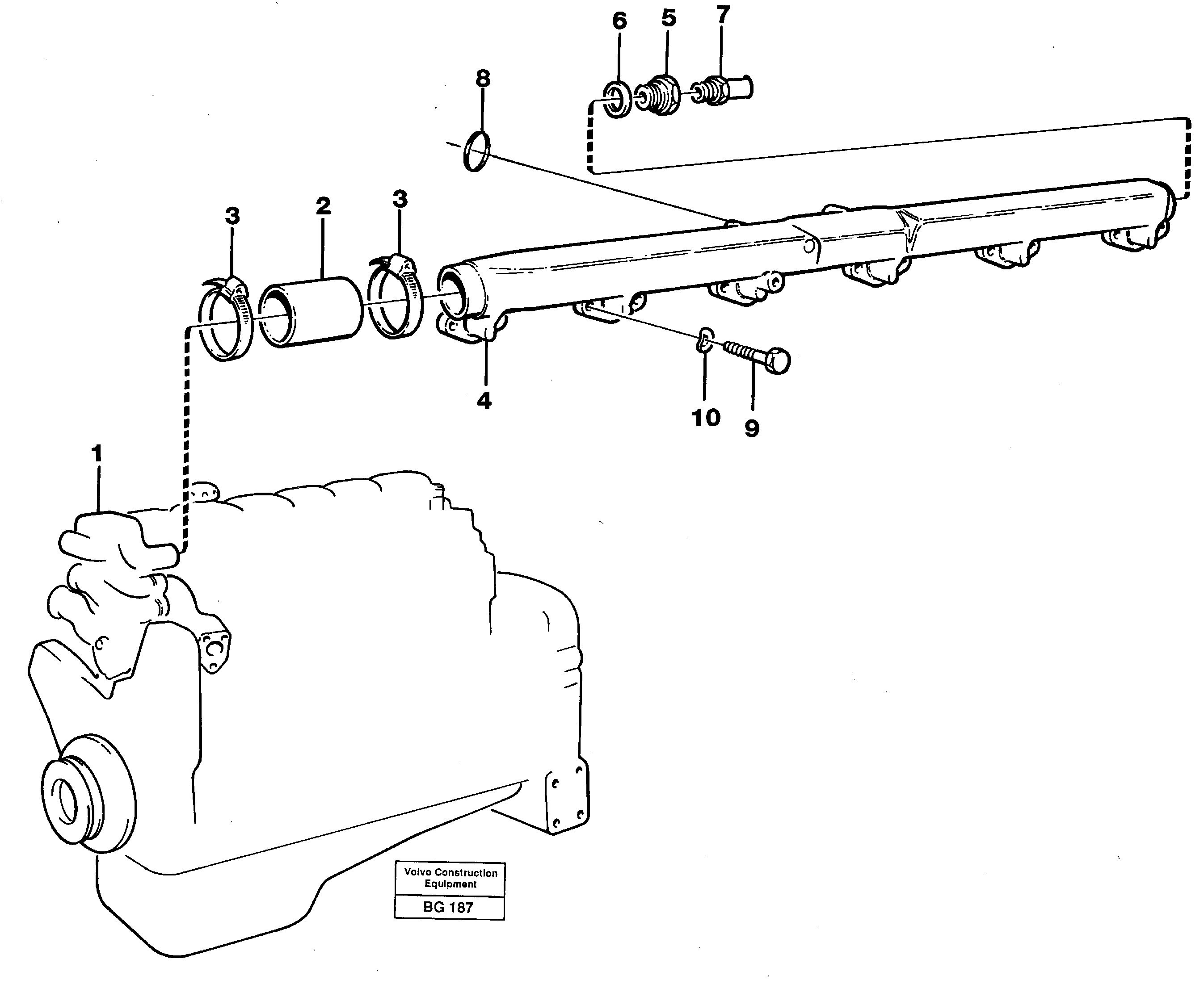 Схема запчастей Volvo A40 - 72777 Coolant pipe, cylinder head A40 VOLVO BM VOLVO BM A40 SER NO - 1151/- 60026