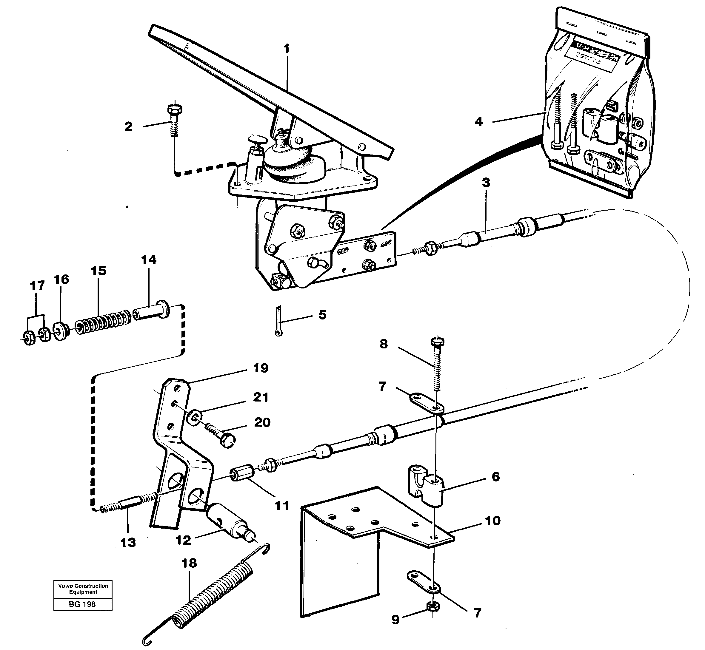 Схема запчастей Volvo A40 - 35328 Engine speed control, accelerator pedal A40 VOLVO BM VOLVO BM A40 SER NO - 1151/- 60026