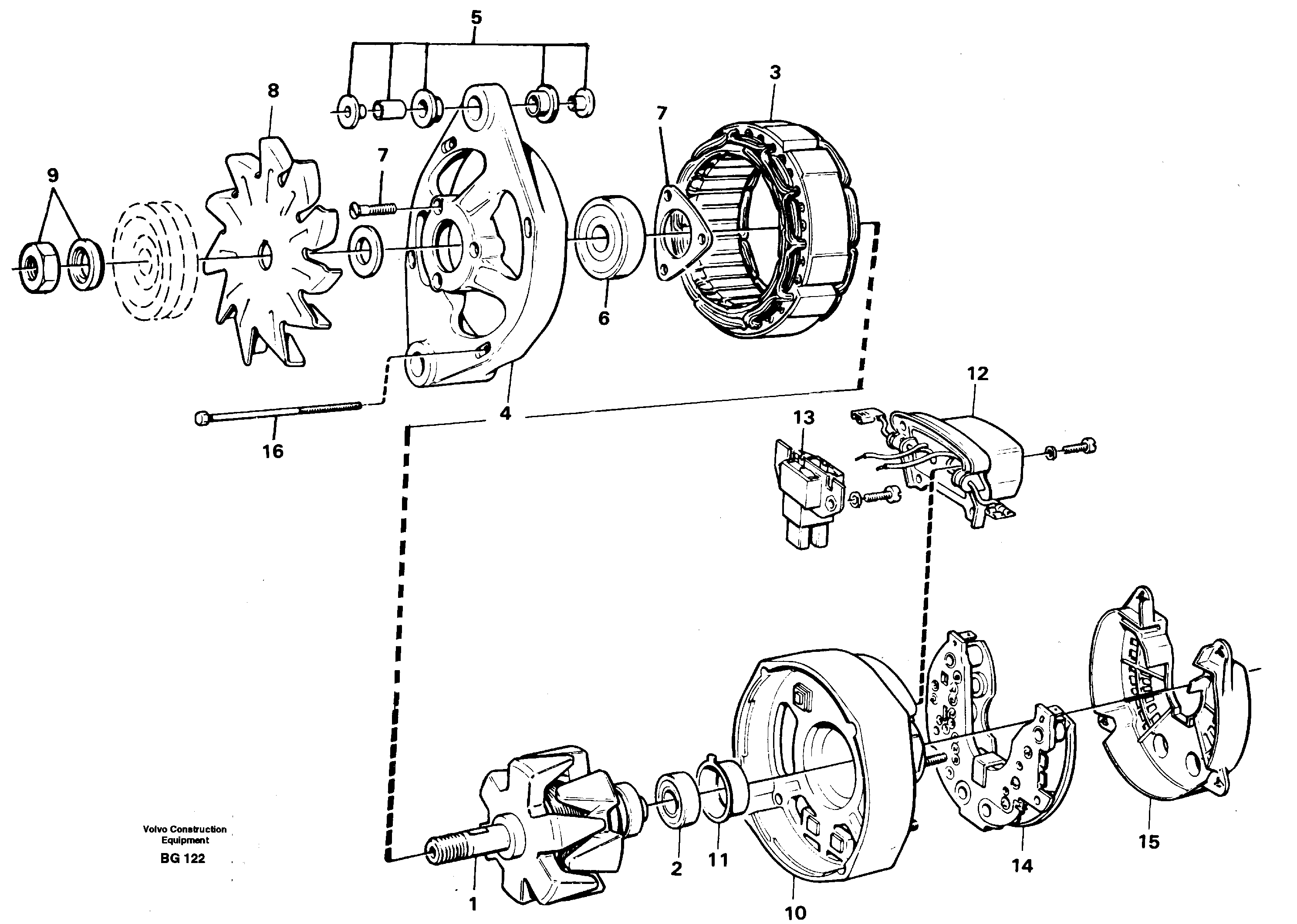 Схема запчастей Volvo A40 - 21401 Alternator A40 VOLVO BM VOLVO BM A40 SER NO - 1151/- 60026