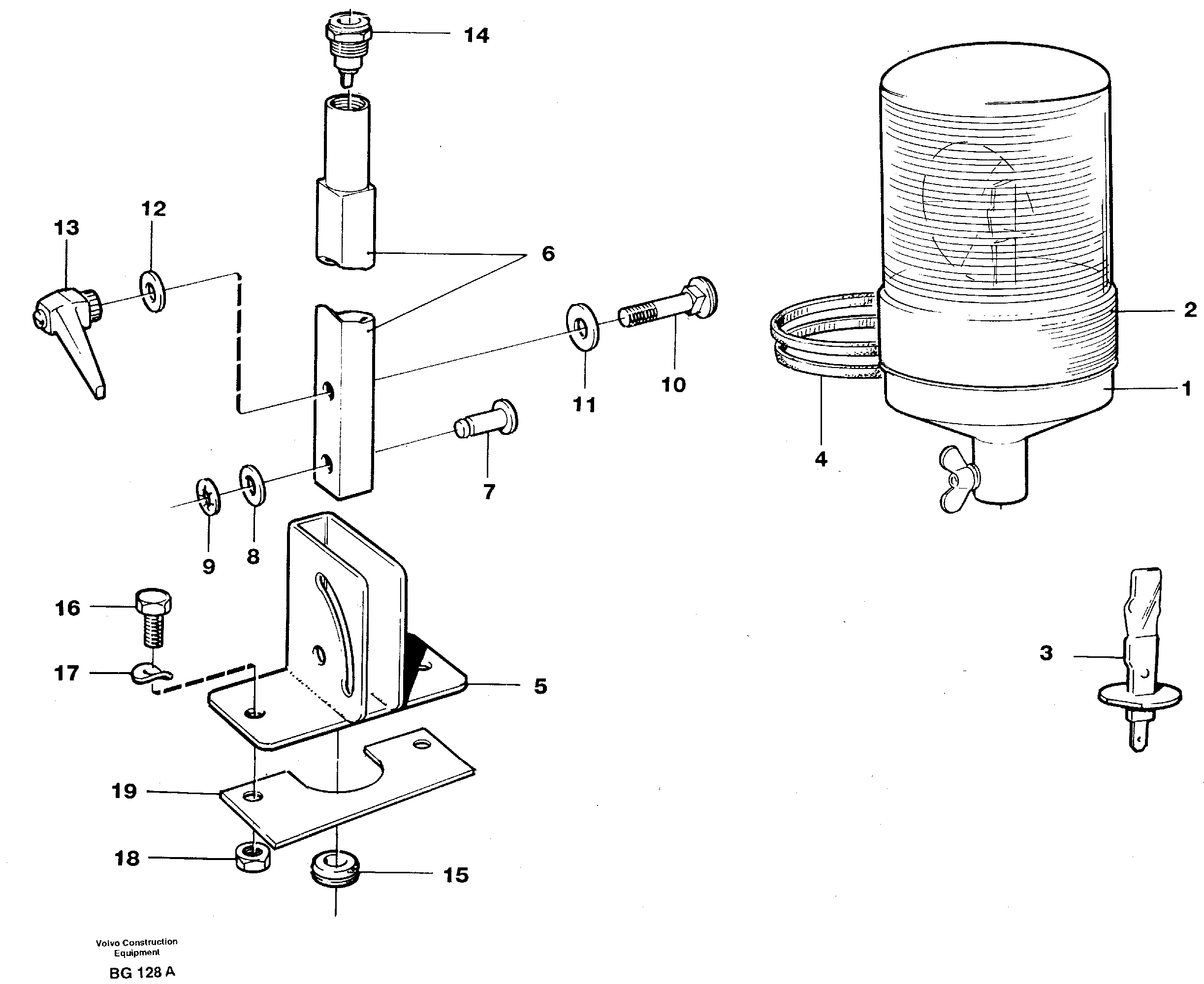 Схема запчастей Volvo A40 - 35331 Rotating beacon A40 VOLVO BM VOLVO BM A40 SER NO - 1151/- 60026