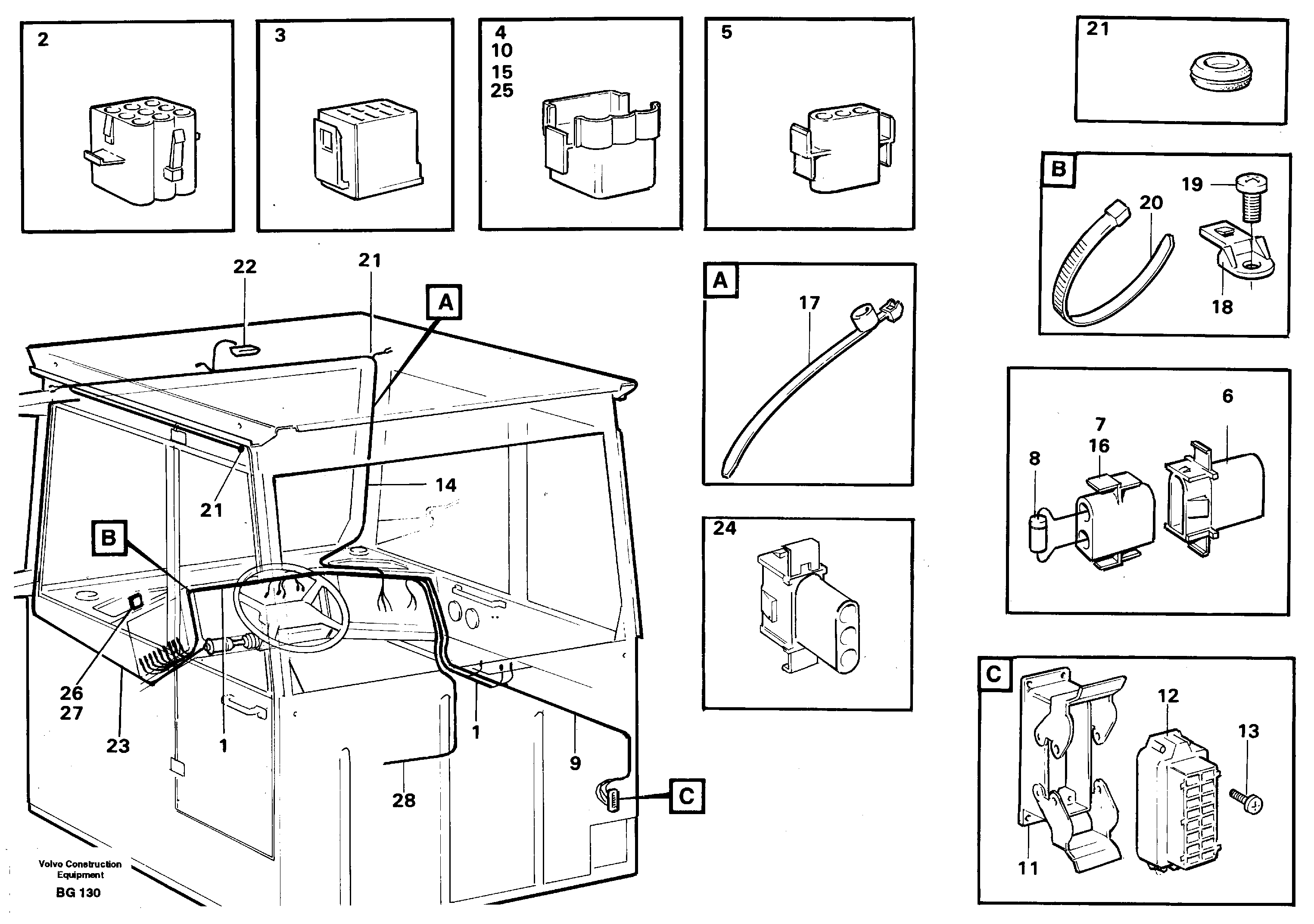 Схема запчастей Volvo A40 - 35333 Cable harnesses, cab A40 VOLVO BM VOLVO BM A40 SER NO - 1151/- 60026