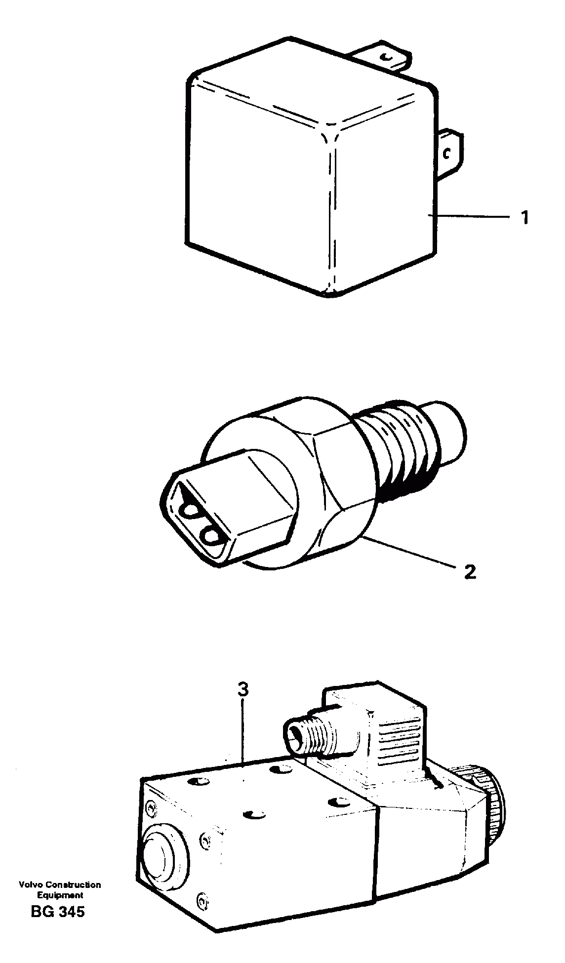 Схема запчастей Volvo A40 - 11889 Relays, sensors and solenoid valves. Referens list A40 VOLVO BM VOLVO BM A40 SER NO - 1151/- 60026