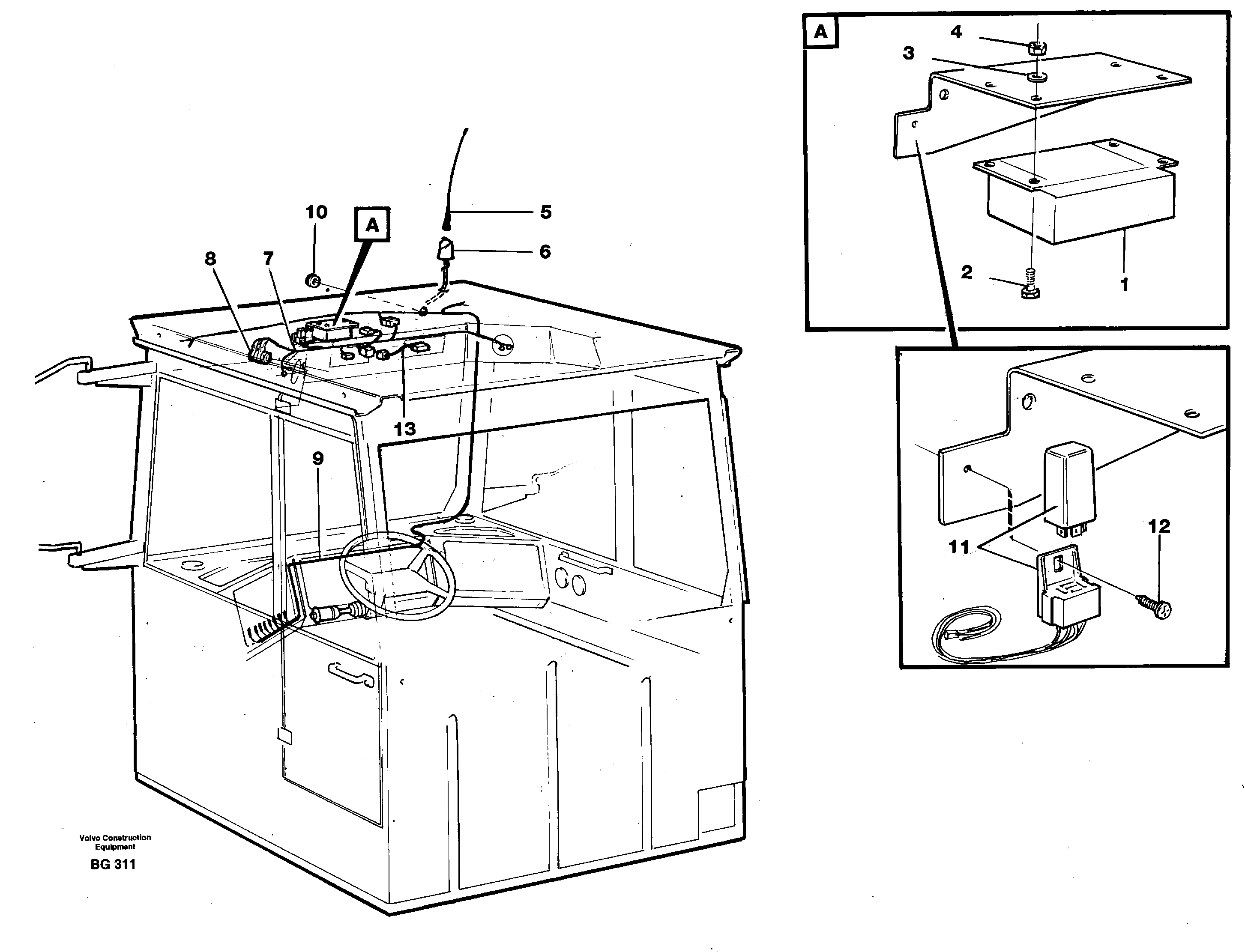 Схема запчастей Volvo A40 - 26664 Voltage converter and cable harness for radio A40 VOLVO BM VOLVO BM A40 SER NO - 1151/- 60026