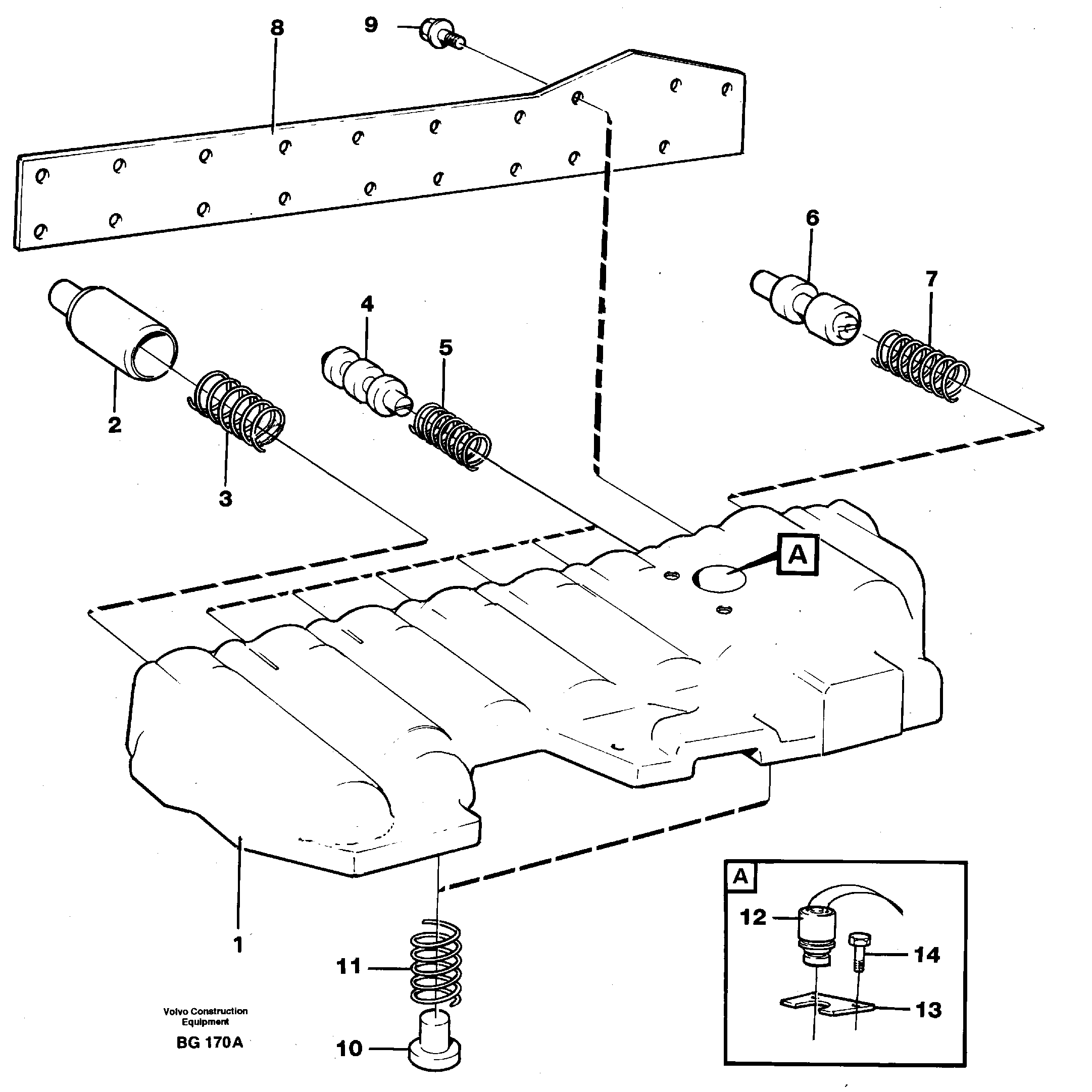 Схема запчастей Volvo A40 - 21424 Modulated valve A40 VOLVO BM VOLVO BM A40 SER NO - 1151/- 60026