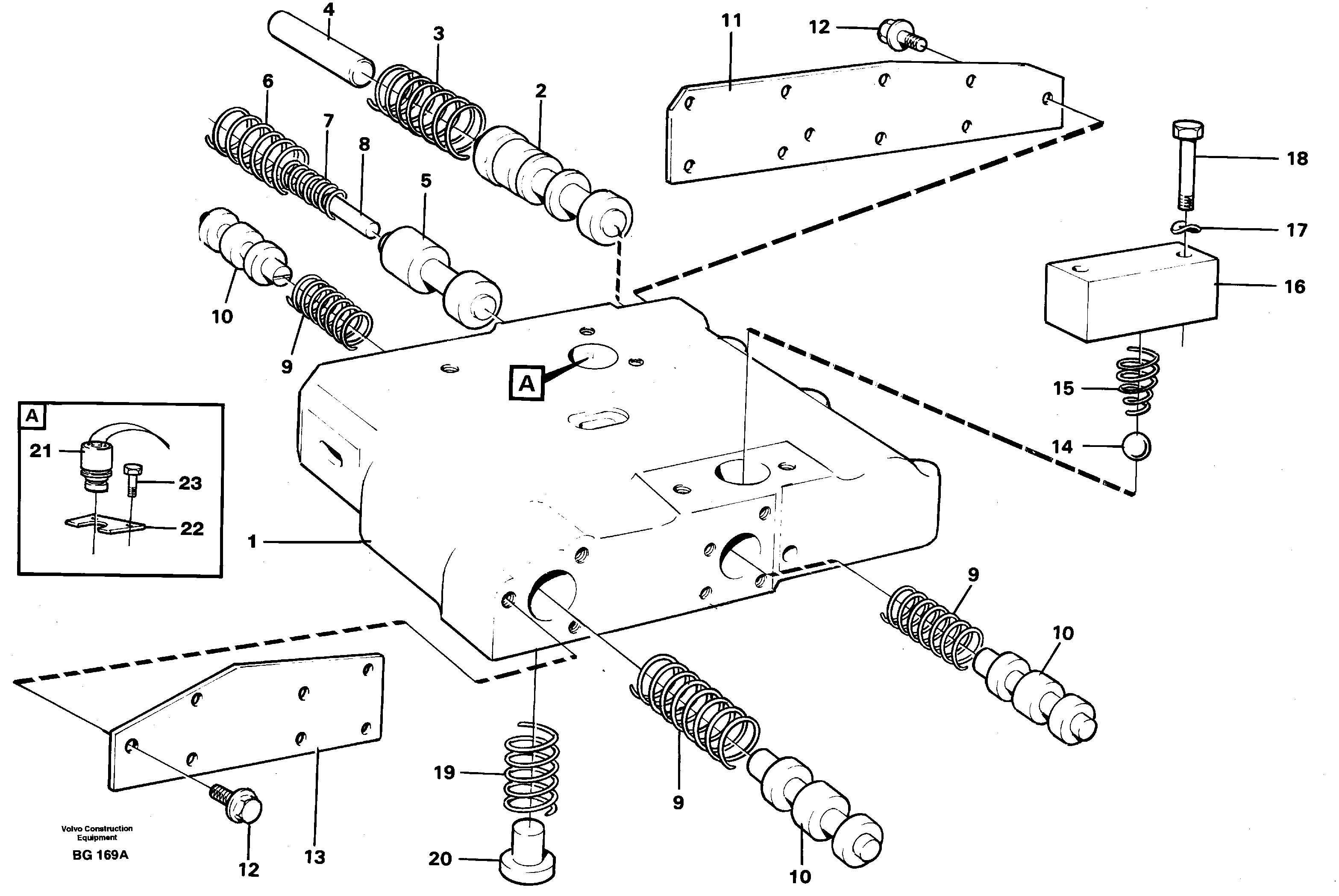 Схема запчастей Volvo A40 - 26672 Main pressure valve A40 VOLVO BM VOLVO BM A40 SER NO - 1151/- 60026