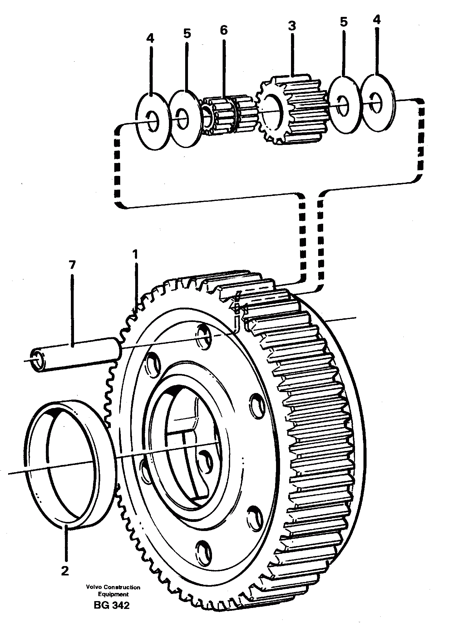 Схема запчастей Volvo A40 - 36933 Planet kit, stage 5 A40 VOLVO BM VOLVO BM A40 SER NO - 1151/- 60026