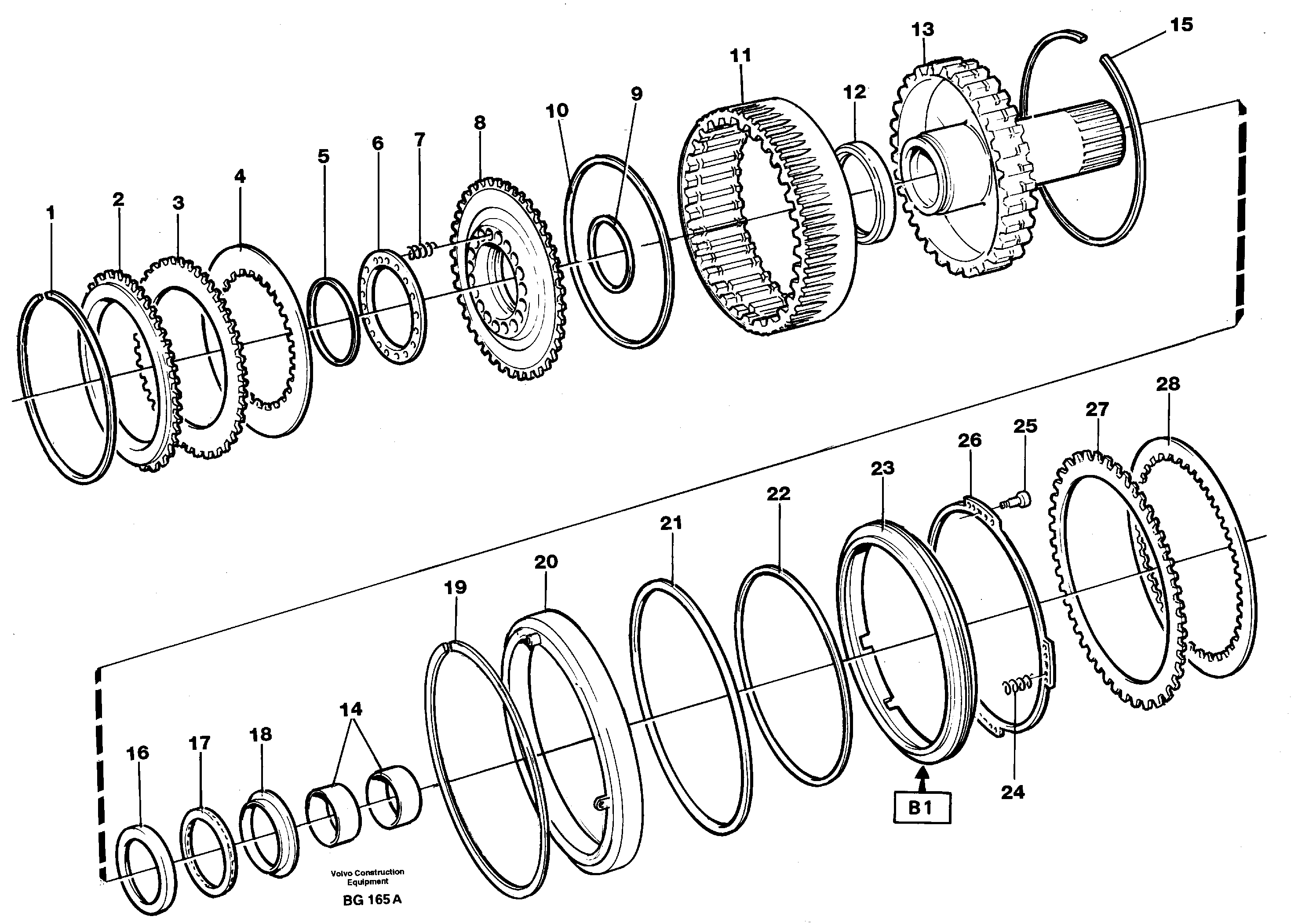 Схема запчастей Volvo A40 - 83597 Clutch and brake A40 VOLVO BM VOLVO BM A40 SER NO - 1151/- 60026
