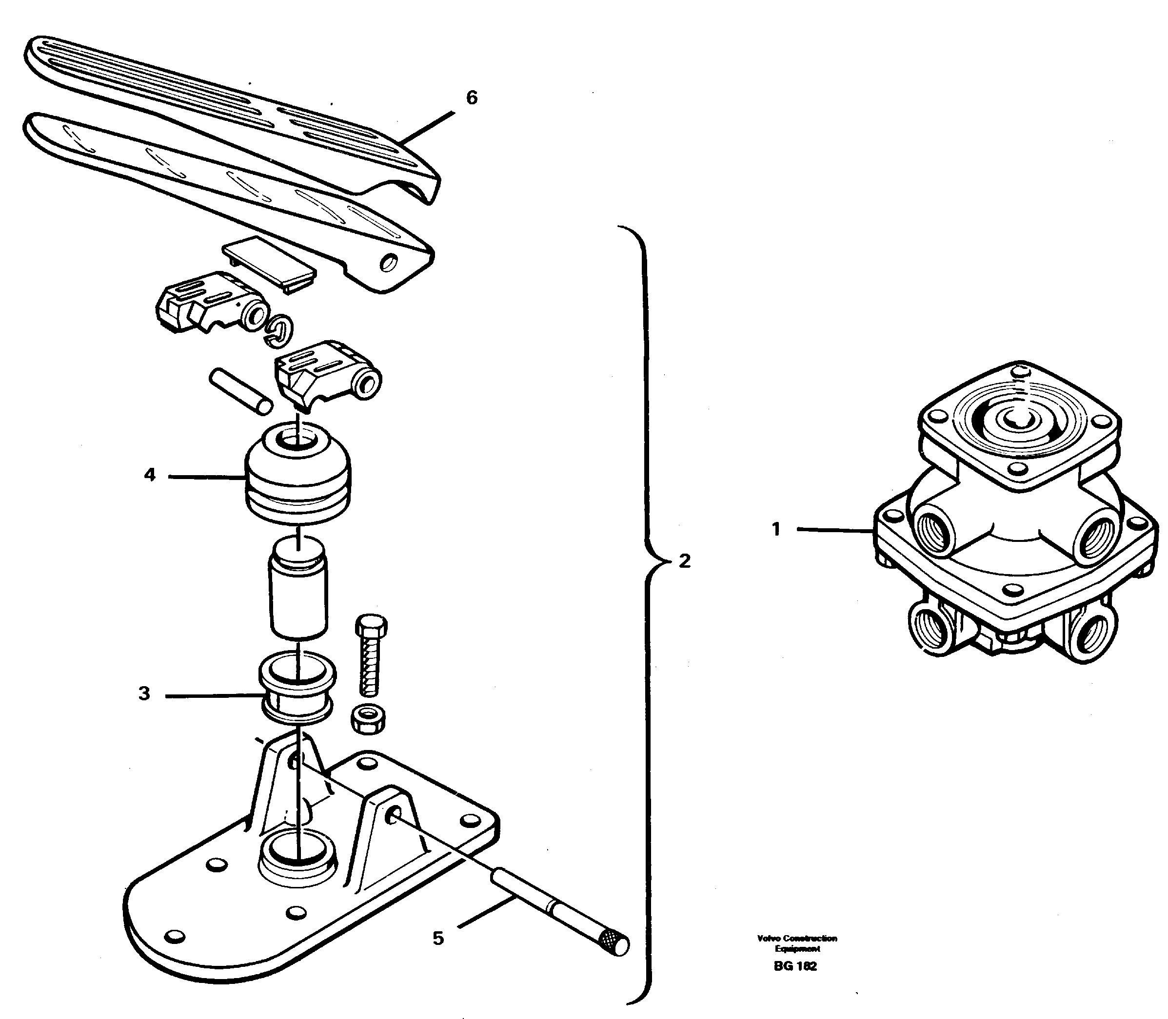 Схема запчастей Volvo A40 - 21429 Педаль ретардера (тормоза-замедлителя) A40 VOLVO BM VOLVO BM A40 SER NO - 1151/- 60026