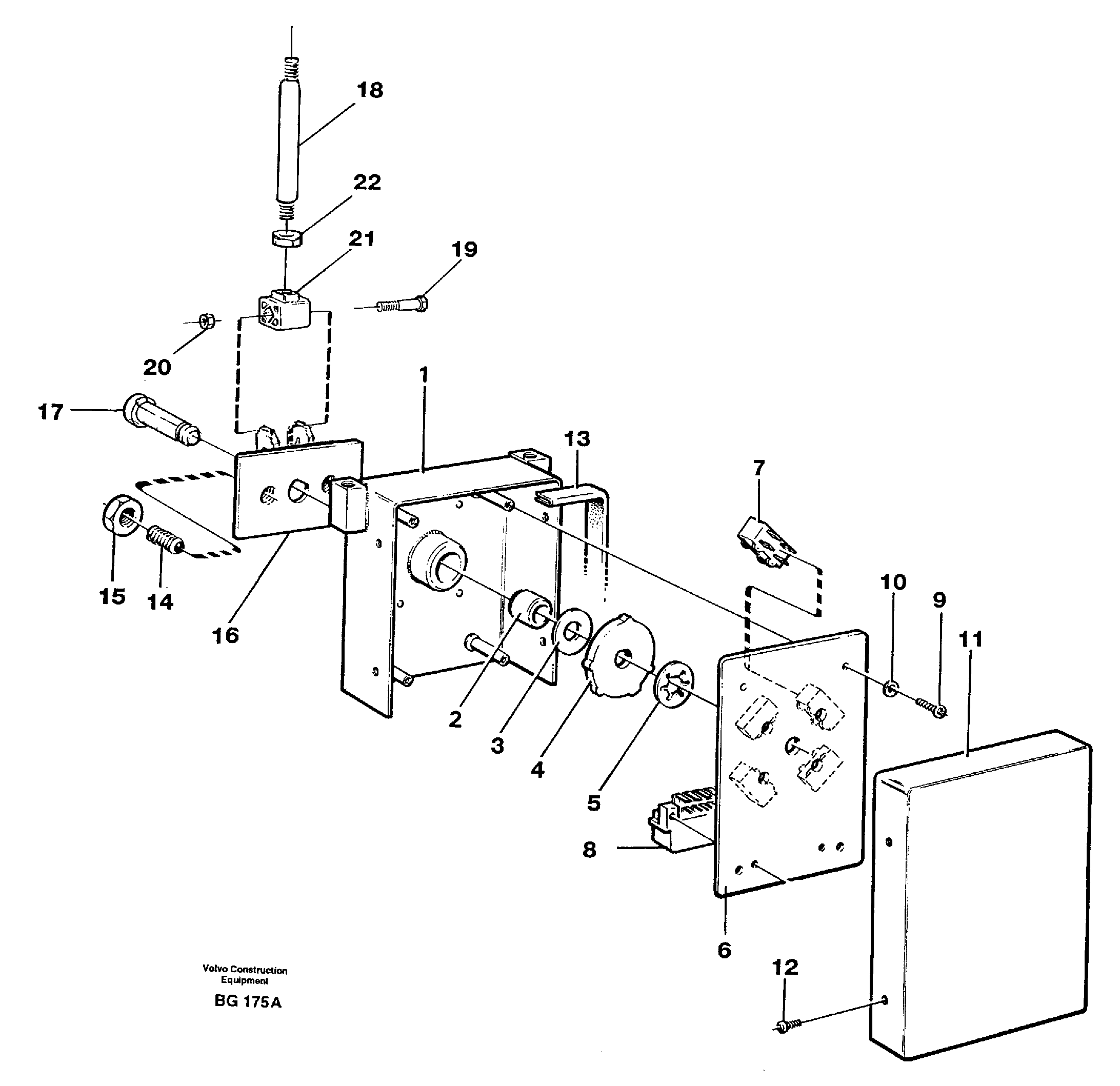 Схема запчастей Volvo A40 - 83725 Gear selector A40 VOLVO BM VOLVO BM A40 SER NO - 1151/- 60026