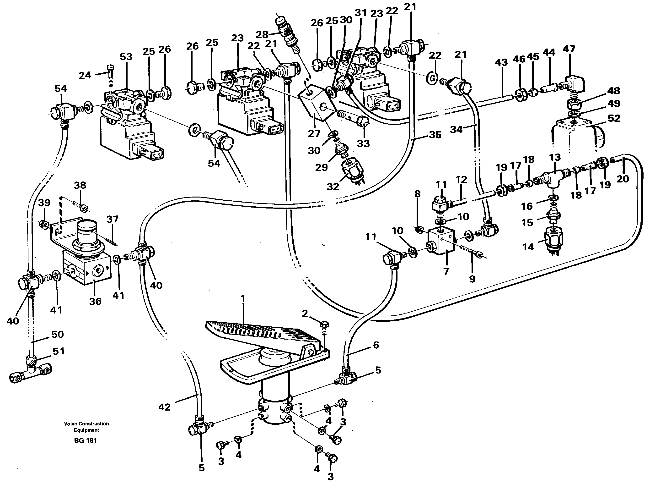 Схема запчастей Volvo A40 - 97764 Pneumatic air system, transmission A40 VOLVO BM VOLVO BM A40 SER NO - 1151/- 60026