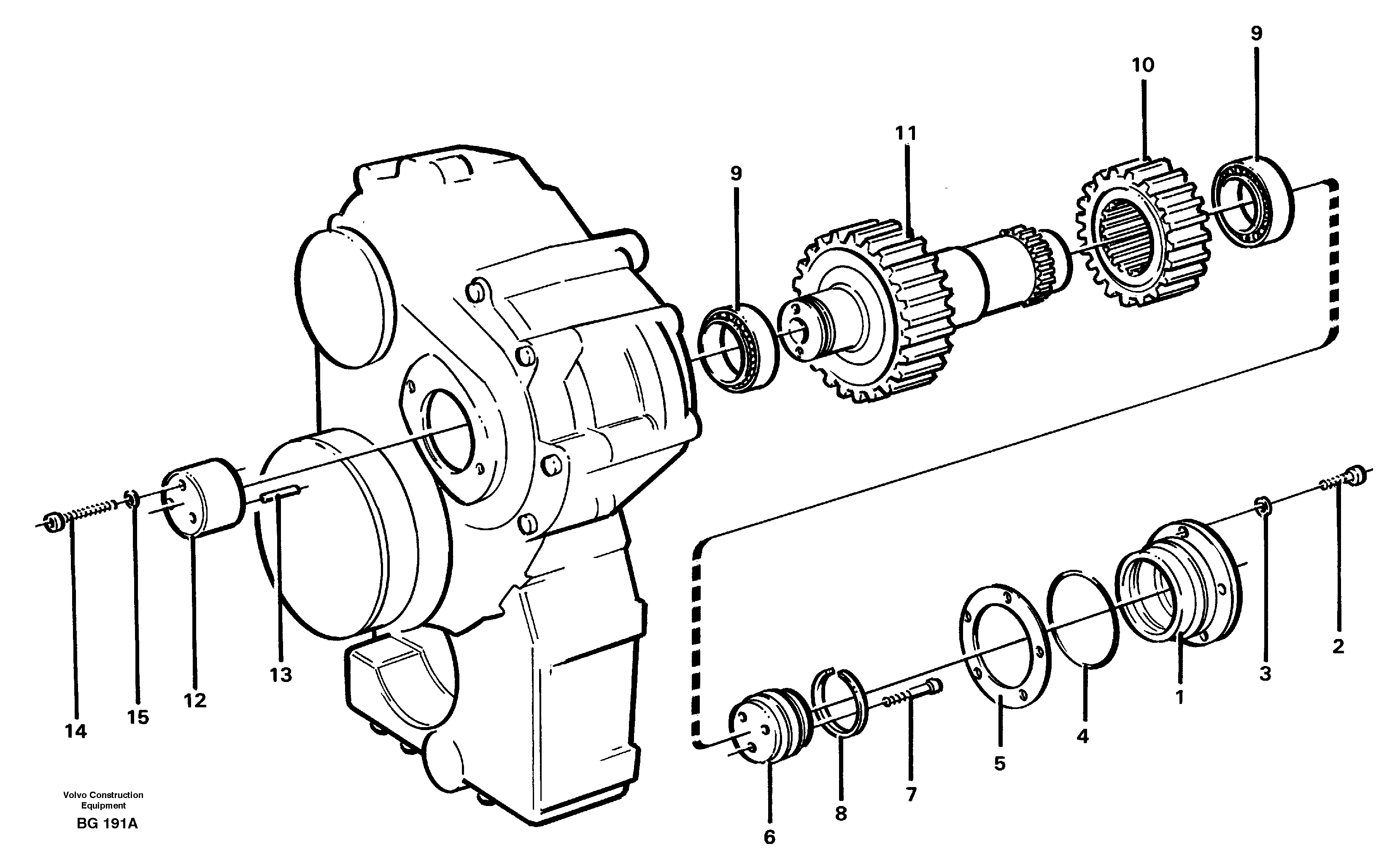 Схема запчастей Volvo A40 - 45283 Intermediate shaft A40 VOLVO BM VOLVO BM A40 SER NO - 1151/- 60026
