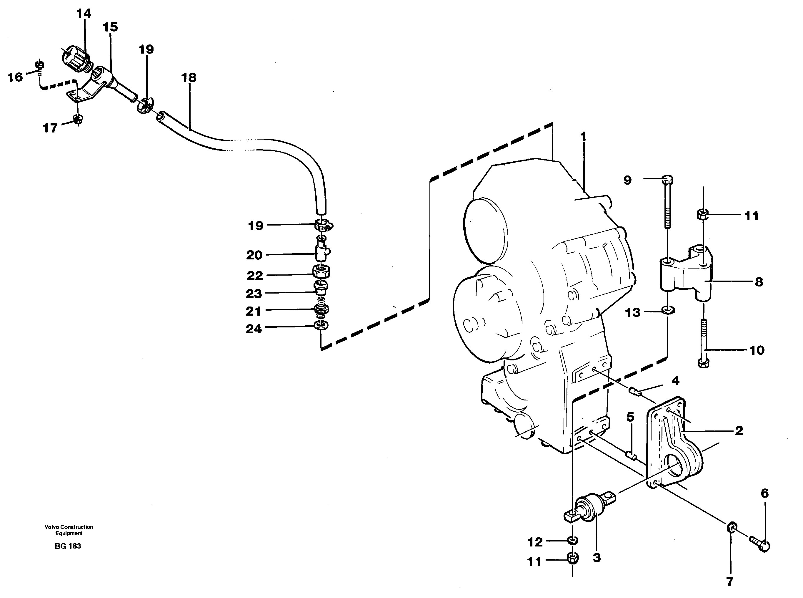 Схема запчастей Volvo A40 - 75391 Drop box with fitting parts A40 VOLVO BM VOLVO BM A40 SER NO - 1151/- 60026