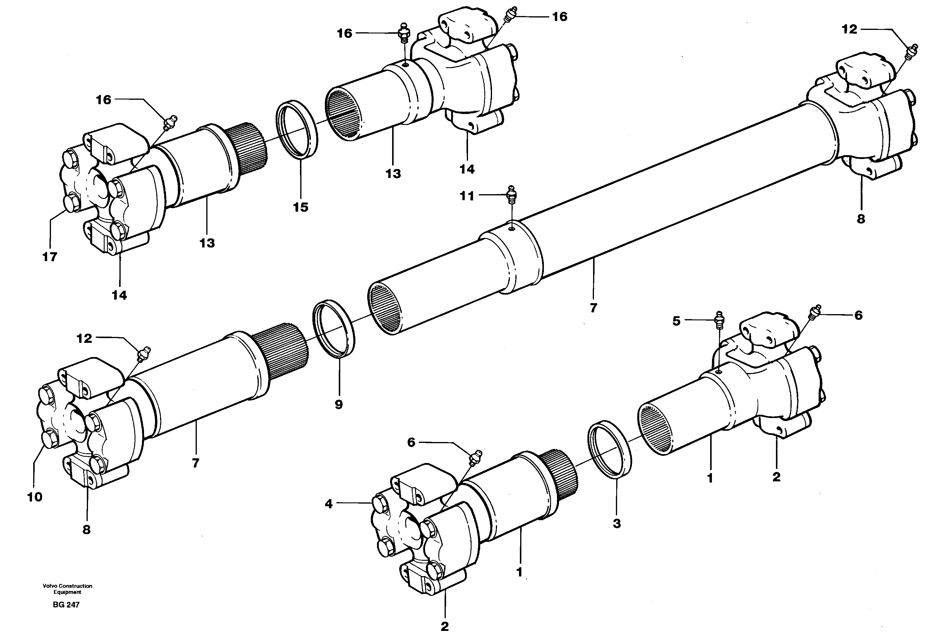 Схема запчастей Volvo A40 - 21433 Вал карданный A40 VOLVO BM VOLVO BM A40 SER NO - 1151/- 60026