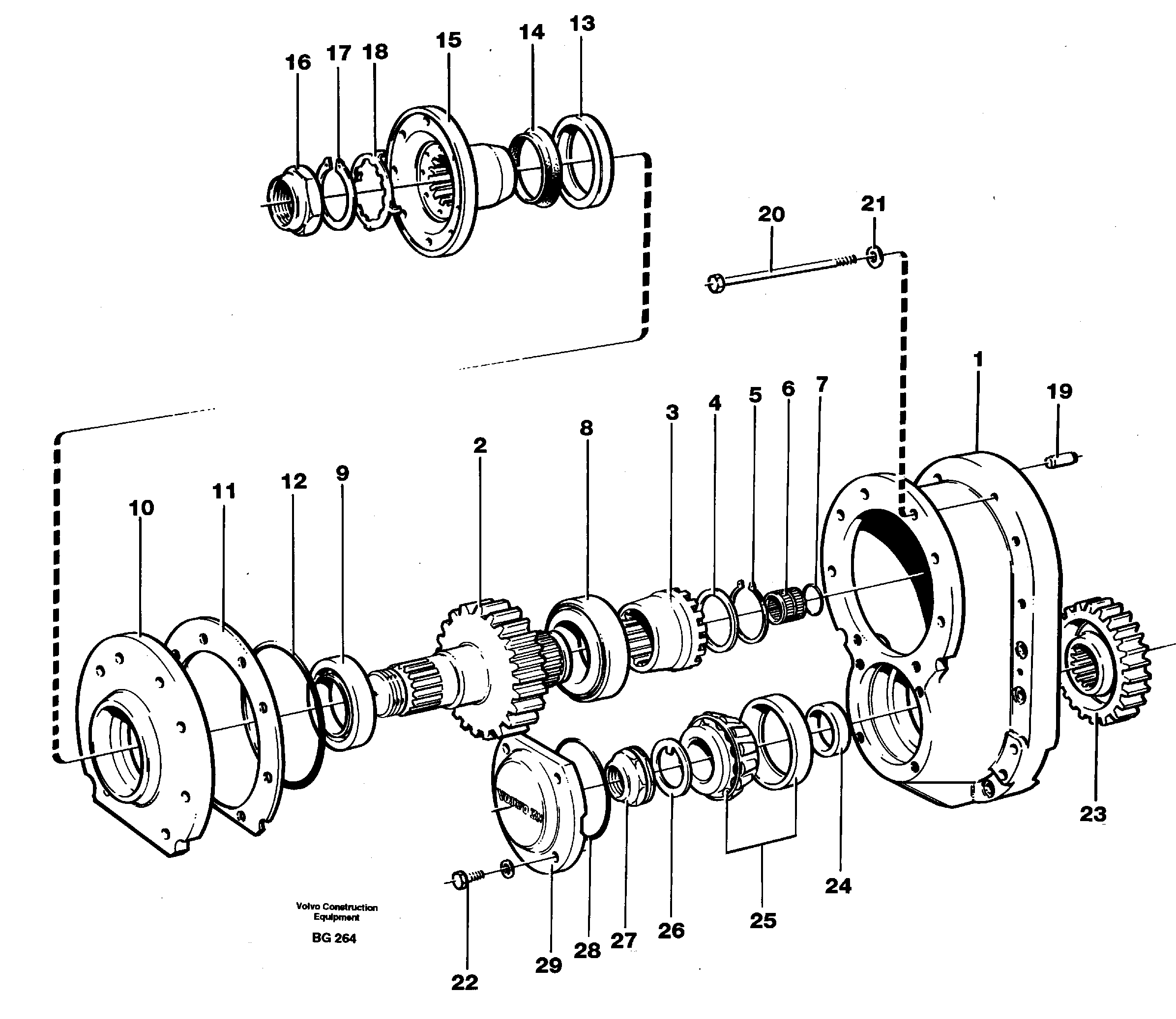 Схема запчастей Volvo A40 - 103193 Главная передача A40 VOLVO BM VOLVO BM A40 SER NO - 1151/- 60026